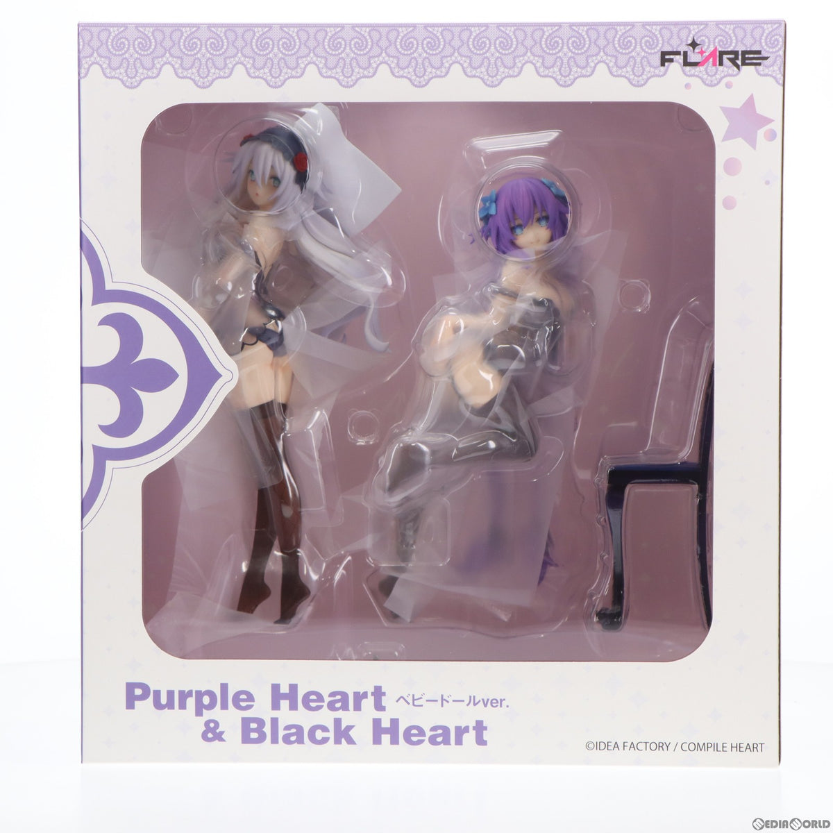 【中古即納】[FIG] パープルハート&ブラックハート ベビードールver. 超次元ゲイム ネプテューヌ 完成品 フィギュア フレア(20230413)