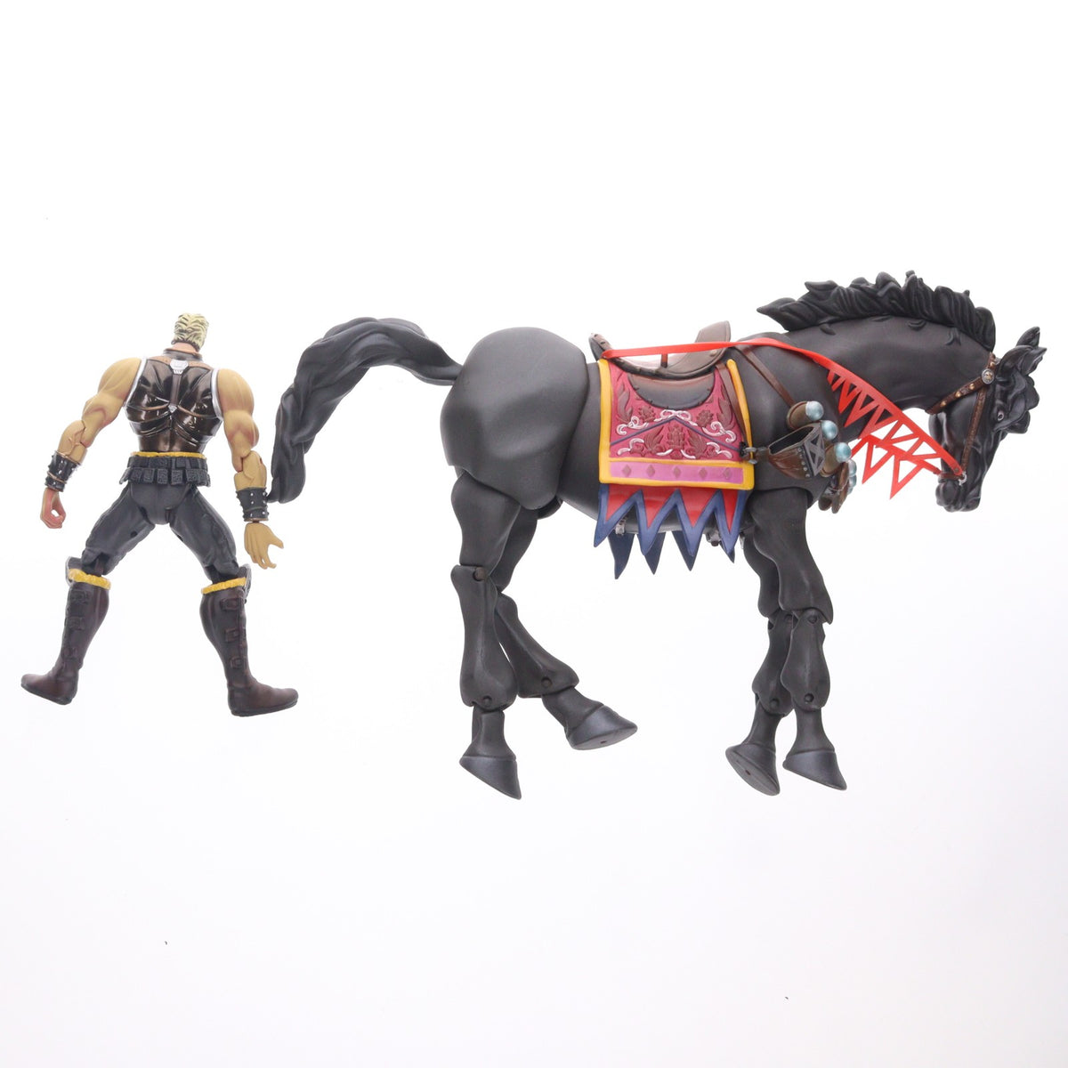 【中古即納】[FIG] バイオレンスアクションフィギュアデラックス ラオウ&黒王号(茶鎧/黒太腿) 北斗の拳 完成品 海洋堂(19991231)