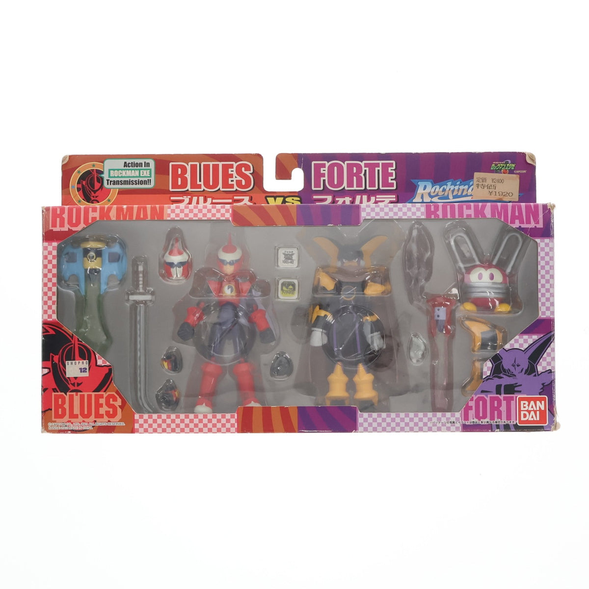 【中古即納】[FIG] ロッキンアクション ブルース VS フォルテ バトルネットワーク ロックマンエグゼ 完成品 可動フィギュア バンダイ(20021231)