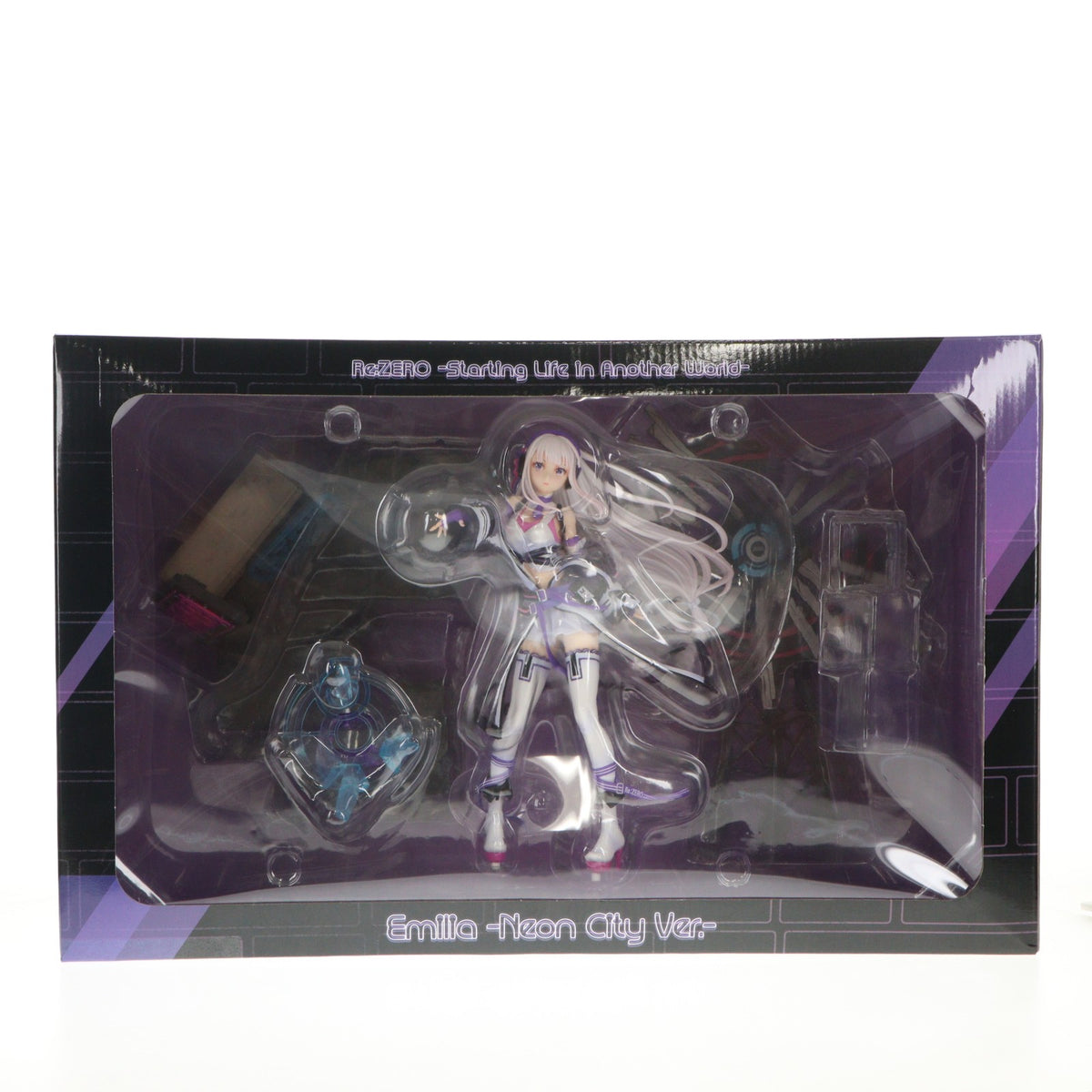 【中古即納】[FIG] eStream Store限定 SHIBUYA SCRAMBLE FIGURE エミリア -Neon City Ver.- Re:ゼロから始める異世界生活 1/7 完成品 フィギュア eStream(20220630)
