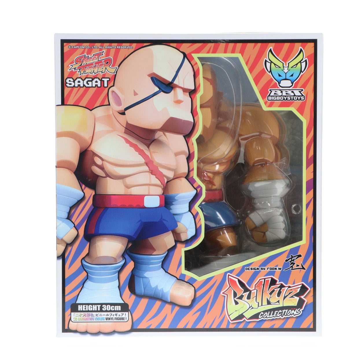 【中古即納】[SFT] Bulkyz Collections SAGAT(サガット) STREET FIGHTER(ストリートファイター) 完成品 ソフビフィギュア(AX-0285) BigBoysToys(ビッグボーイズトイズ)(20230421)