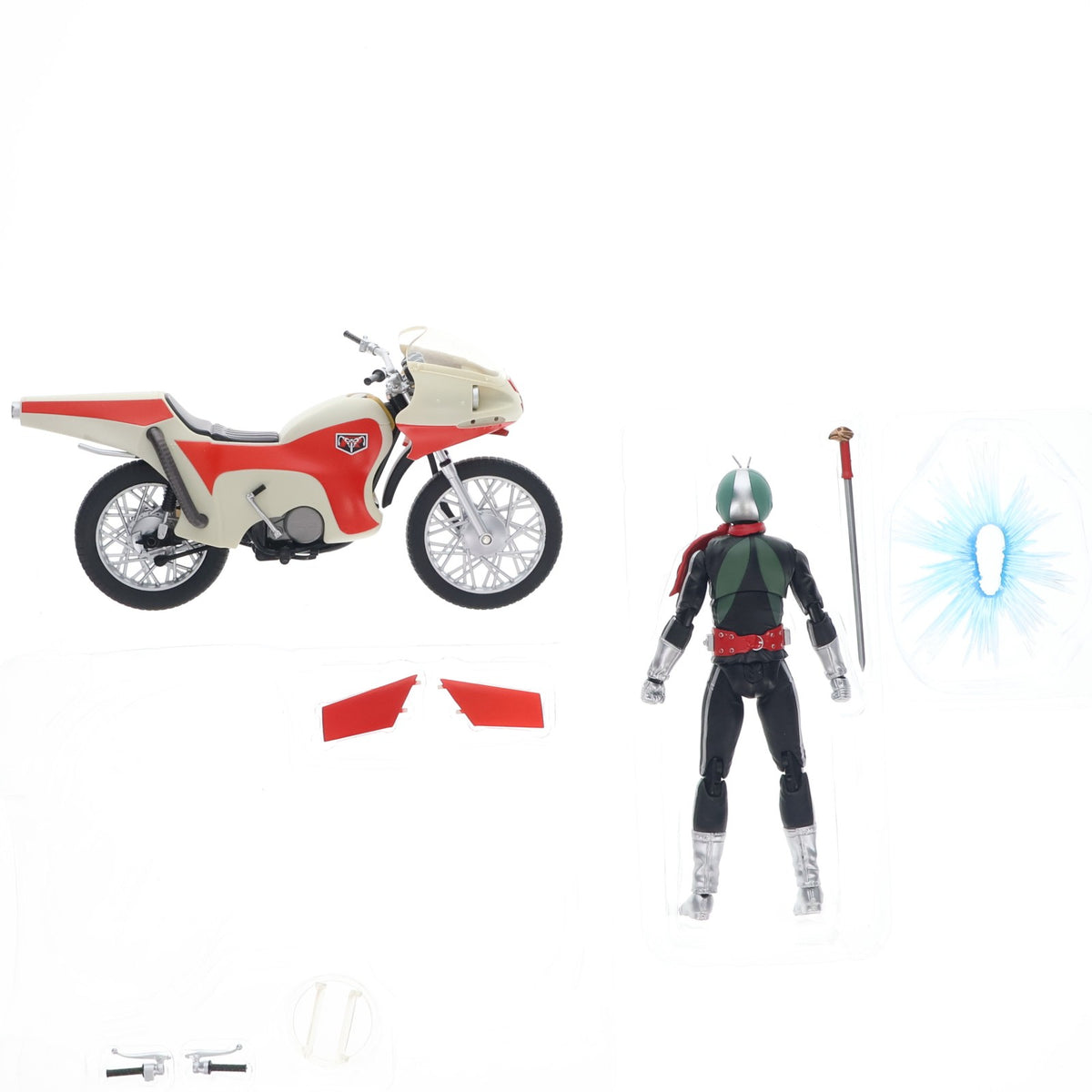 【中古即納】[FIG] S.H.Figuarts(フィギュアーツ) 仮面ライダー新1号&新サイクロン号セット 完成品 可動フィギュア バンダイ(20141025)
