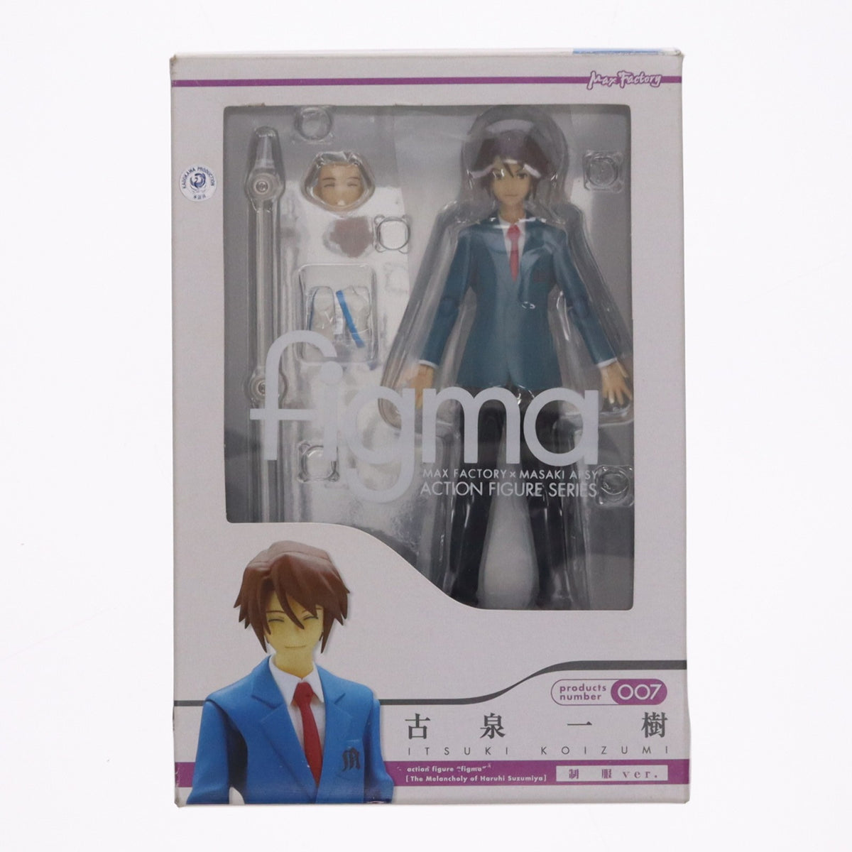 【中古即納】[FIG] figma(フィグマ) 007 古泉一樹(こいずみいつき) 制服ver. 涼宮ハルヒの憂鬱 完成品 可動フィギュア マックスファクトリー(20080627)