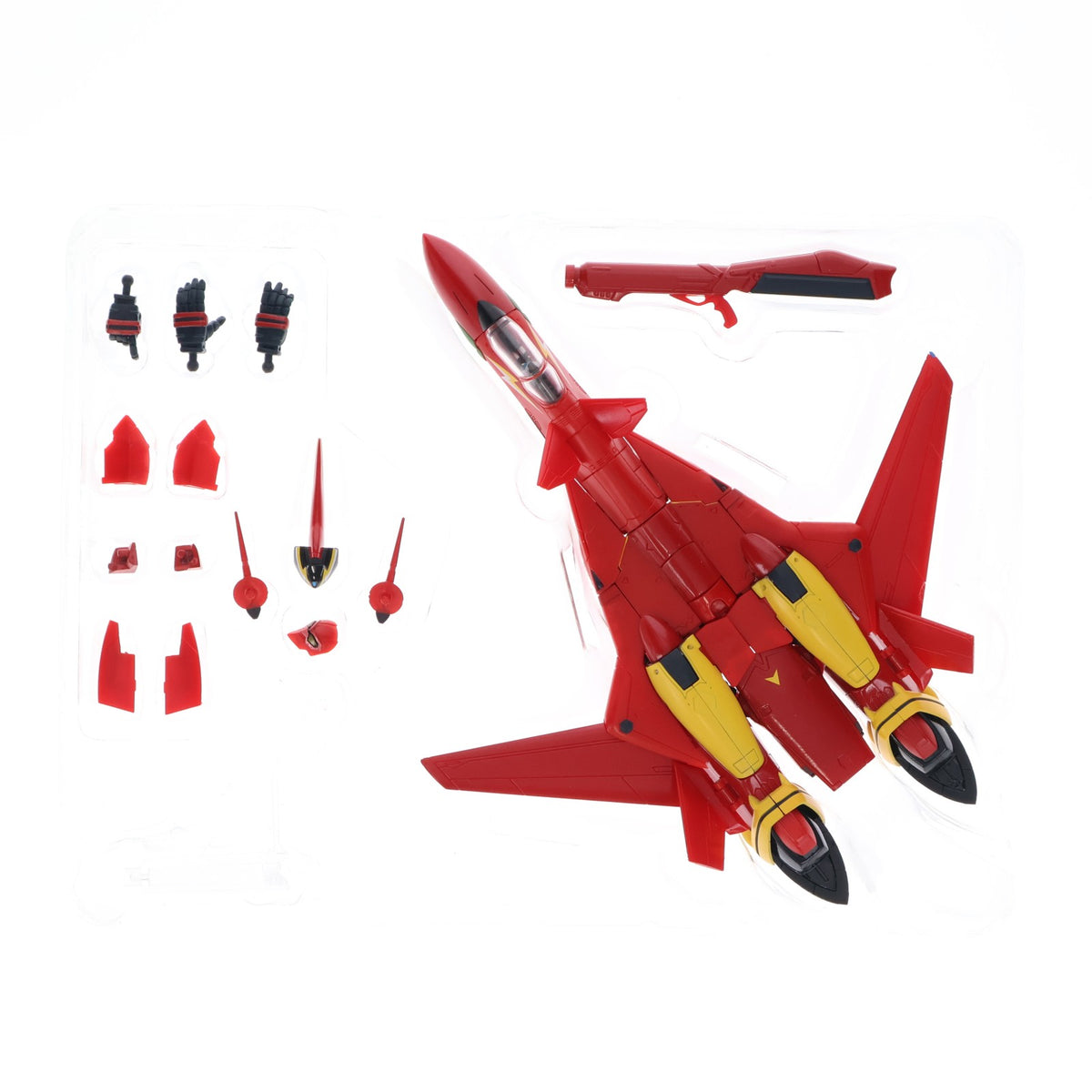 【中古即納】[FIG] VF HI-METAL VF-19改 ファイヤーバルキリー マクロス7 1/100 完成品 可動フィギュア バンダイ(20121110)