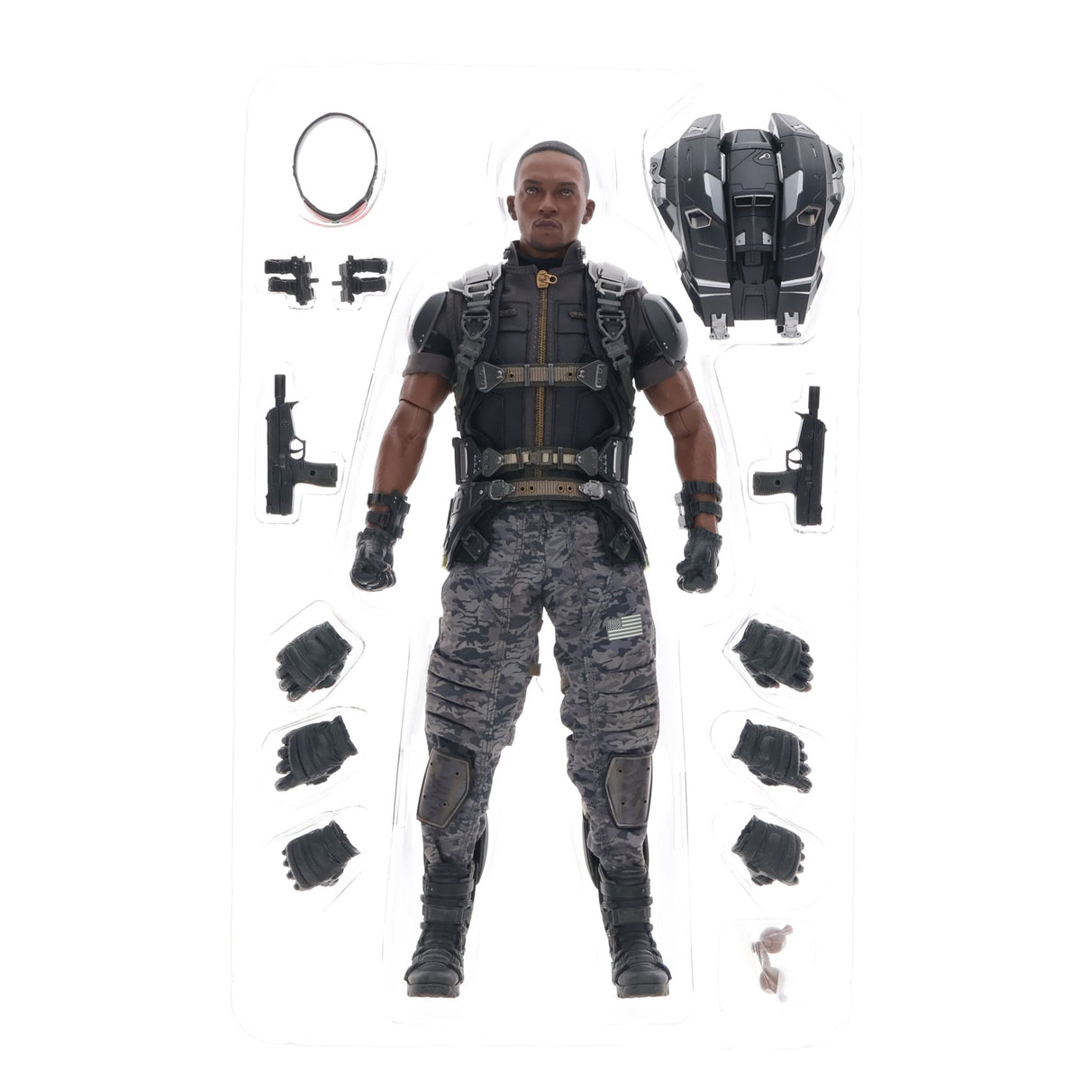【中古即納】[FIG] ムービー・マスターピース ファルコン キャプテン・アメリカ/ウィンター・ソルジャー 1/6 完成品 アクションフィギュア(MM#245) ホットトイズ(20150129)