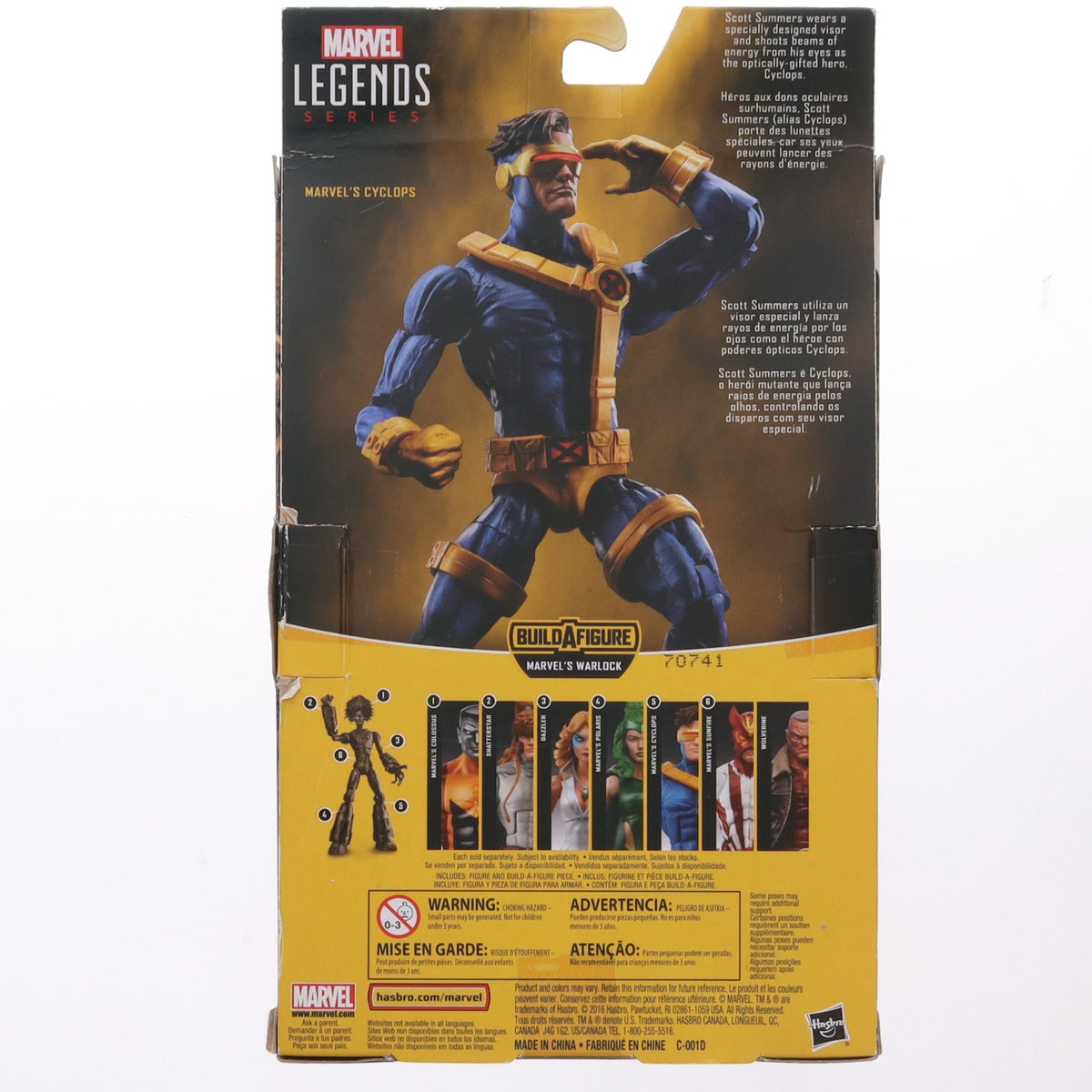 【中古即納】[FIG] ハズブロ アクションフィギュア 6インチ レジェンド X-MEN(エックスメン) シリーズ2.0 #02 サイクロップス マーベル・コミック 完成品 可動フィギュア(00012730)(海外流通版) ハズブロ(20170514)