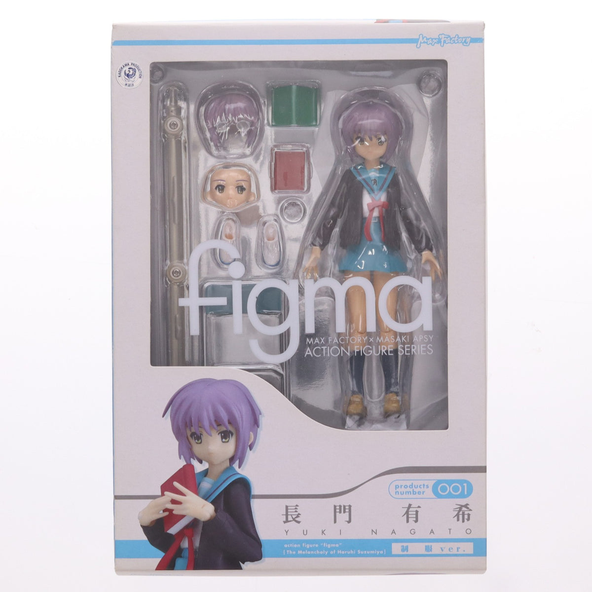 【中古即納】[FIG] figma(フィグマ) 001 長門有希(ながとゆき) 制服ver. 涼宮ハルヒの憂鬱 完成品 可動フィギュア マックスファクトリー(20080212)