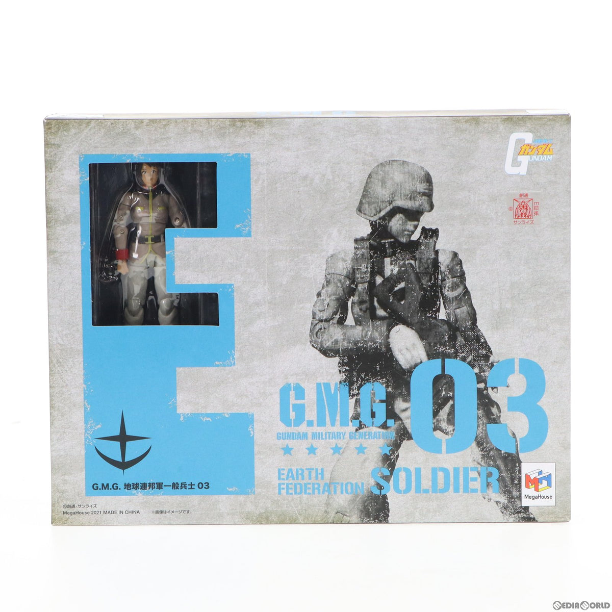 【中古即納】[FIG] メガトレショップ&プレミアムバンダイ限定特典付属 G.M.G.(ガンダムミリタリージェネレーション) 地球連邦軍一般兵士03 機動戦士ガンダム 1/18 完成品 アクションフィギュア メガハウス(20210228)