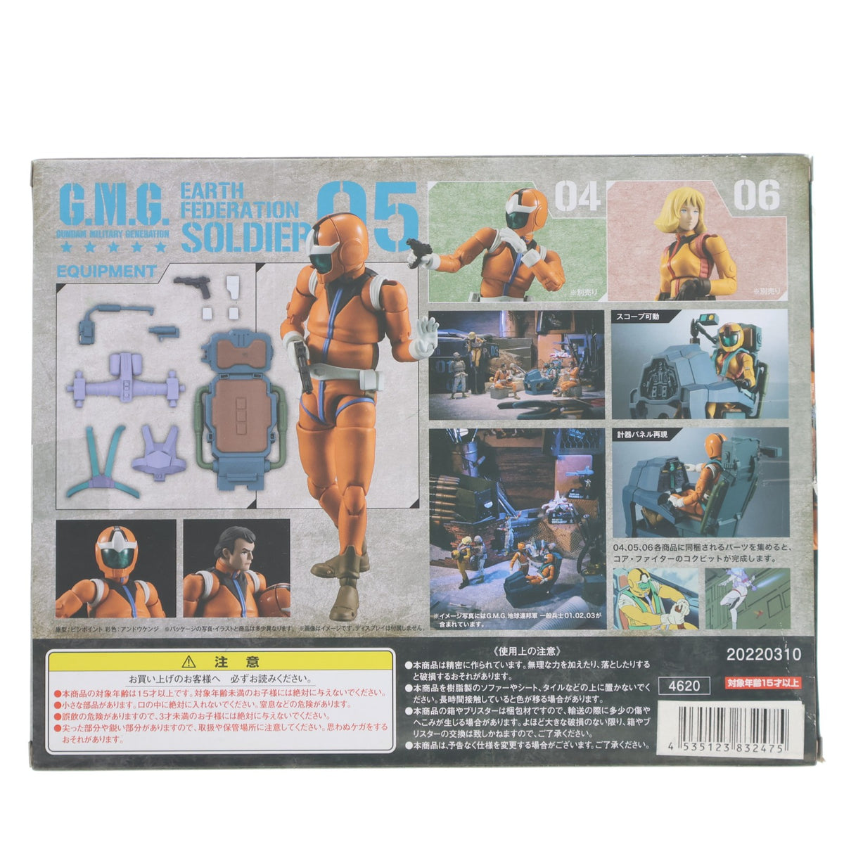 【中古即納】[FIG] 初回限定特典特典付属 G.M.G. 地球連邦軍04/05ノーマルスーツ兵士&06セイラ・マス セットボックス(3体セット) 機動戦士ガンダム 1/18 完成品 可動フィギュア メガトレショップ&プレミアムバンダイ限定 メガハウス(20221018)