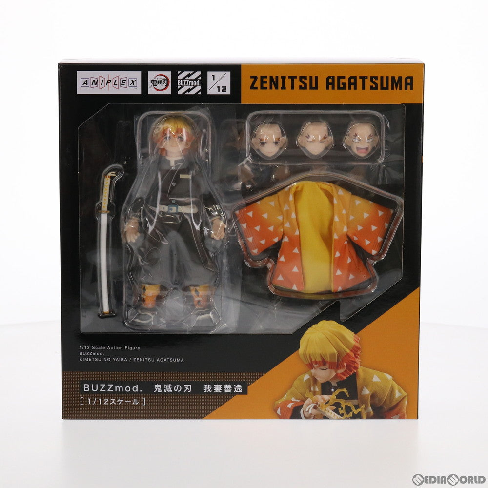 【中古即納】[FIG] ANIPLEX+限定 BUZZmod.(バズモッド) 我妻善逸(あがつまぜんいつ) 鬼滅の刃 1/12 完成品 可動フィギュア(MD20-0029001) アニプレックス(20210630)