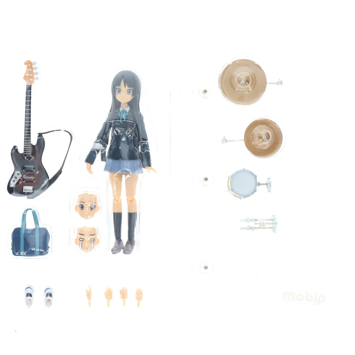 【中古即納】[FIG] mobip(モビップ) No.05 秋山澪(あきやまみお) けいおん! 完成品 可動フィギュア アオシマ(20091201)