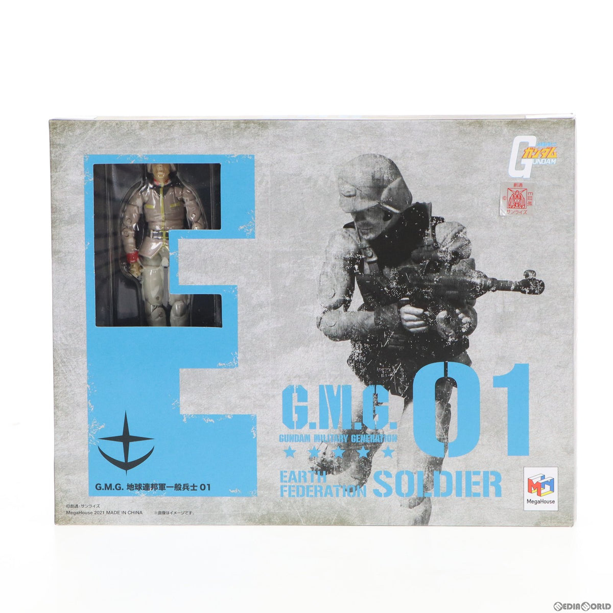 【中古即納】[FIG] メガトレショップ&プレミアムバンダイ限定特典付属 G.M.G.(ガンダムミリタリージェネレーション) 地球連邦軍一般兵士01 機動戦士ガンダム 1/18 完成品 アクションフィギュア メガハウス(20210228)