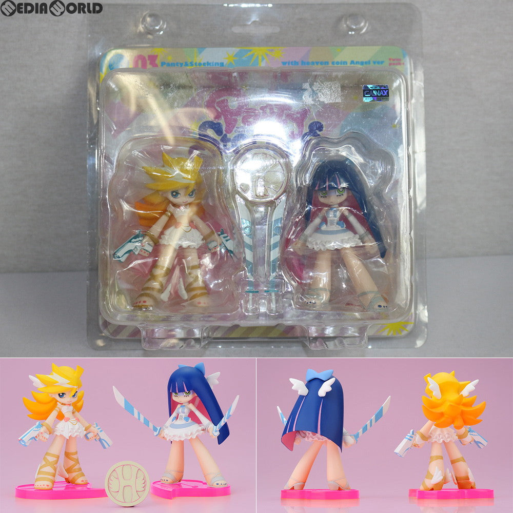 【中古即納】[FIG] Twin Pack+ パンティ&ストッキング with ヘブンコイン エンジェルver Panty & Stocking with Garterbelt(パンティ アンド ストッキング ウィズ ガーターベルト) 完成品 フィギュア Phat!(ファット・カンパニー)(20120328)
