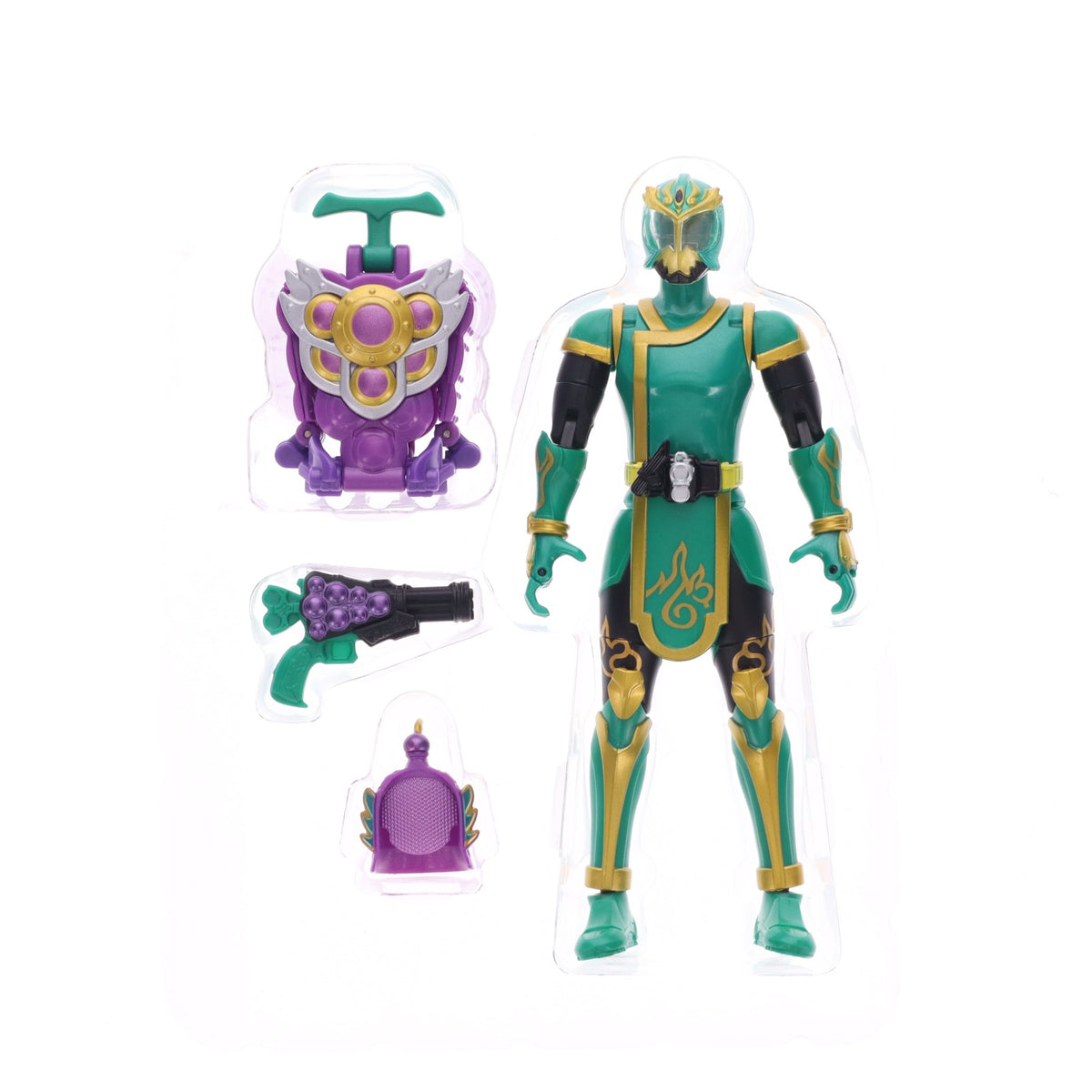 【中古即納】[FIG] アームズチェンジシリーズ AC03 仮面ライダー龍玄 ブドウアームズ 仮面ライダー鎧武 完成品 可動フィギュア バンダイ(20131109)