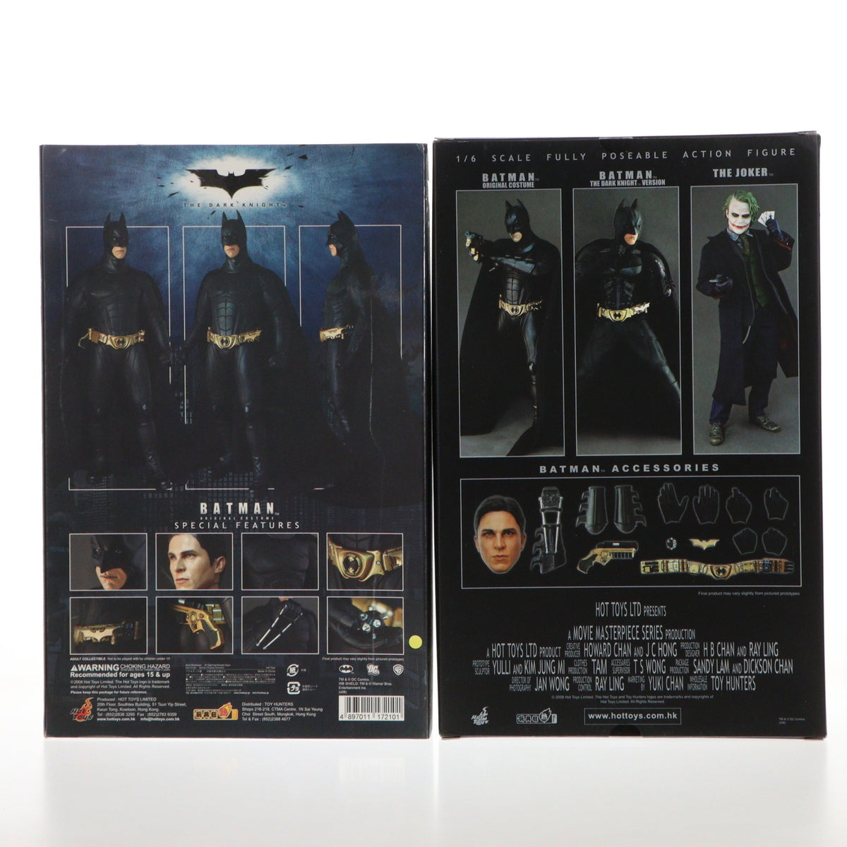 【中古即納】[FIG] 豆魚雷限定 ムービー・マスターピース バットマン(オリジナル・コスチューム版) ダークナイト 1/6 完成品 アクションフィギュア ホットトイズ(20080831)