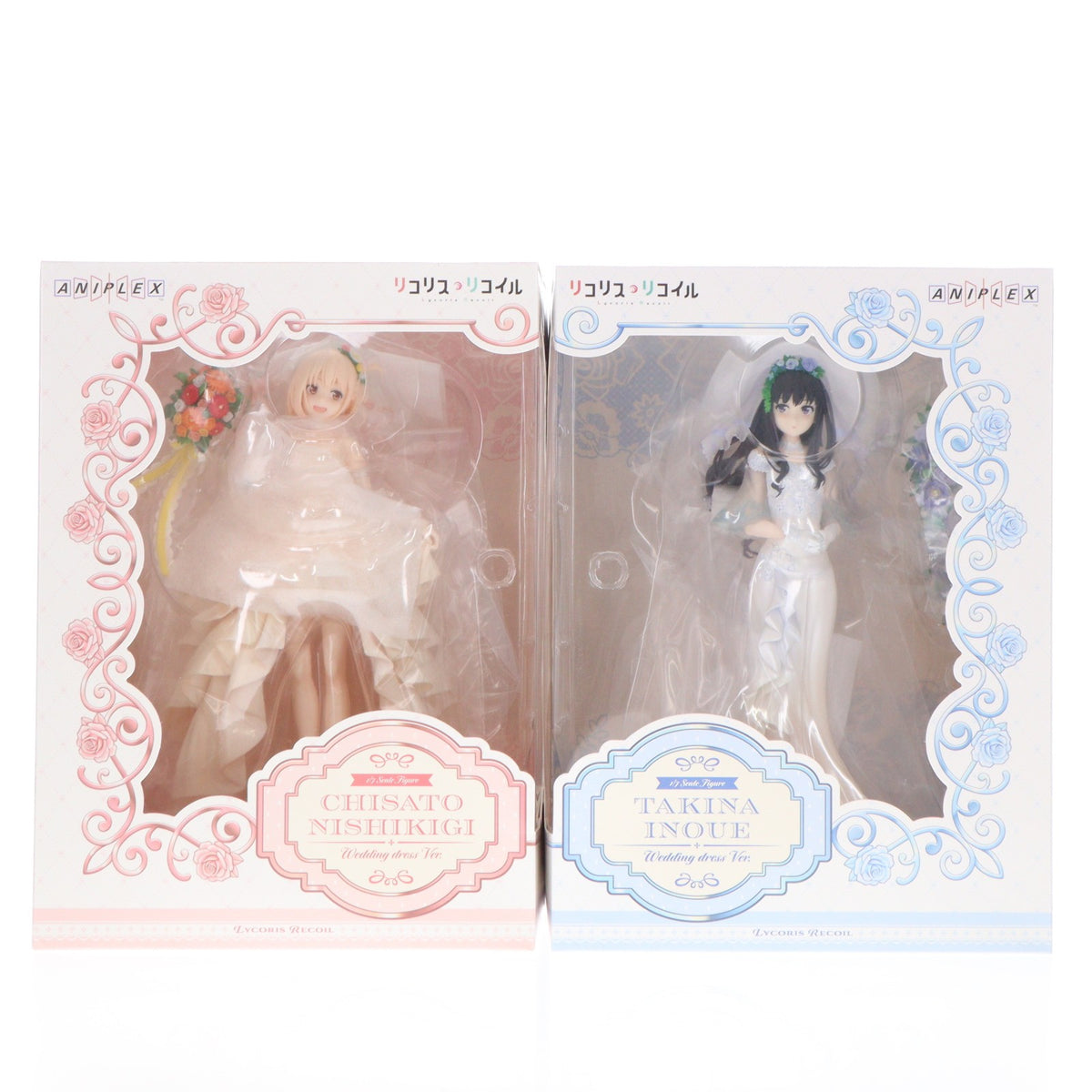 【中古即納】[FIG] アニプレックスオンライン限定2体同時購入特典付属 井ノ上たきな/錦木千束(いのうえたきな にしきぎちさと) ウェディングドレスVer. TVアニメ「リコリス・リコイル」 1/7 完成品 フィギュア(SET-MD23-0172001) アニプレックス(20250731)