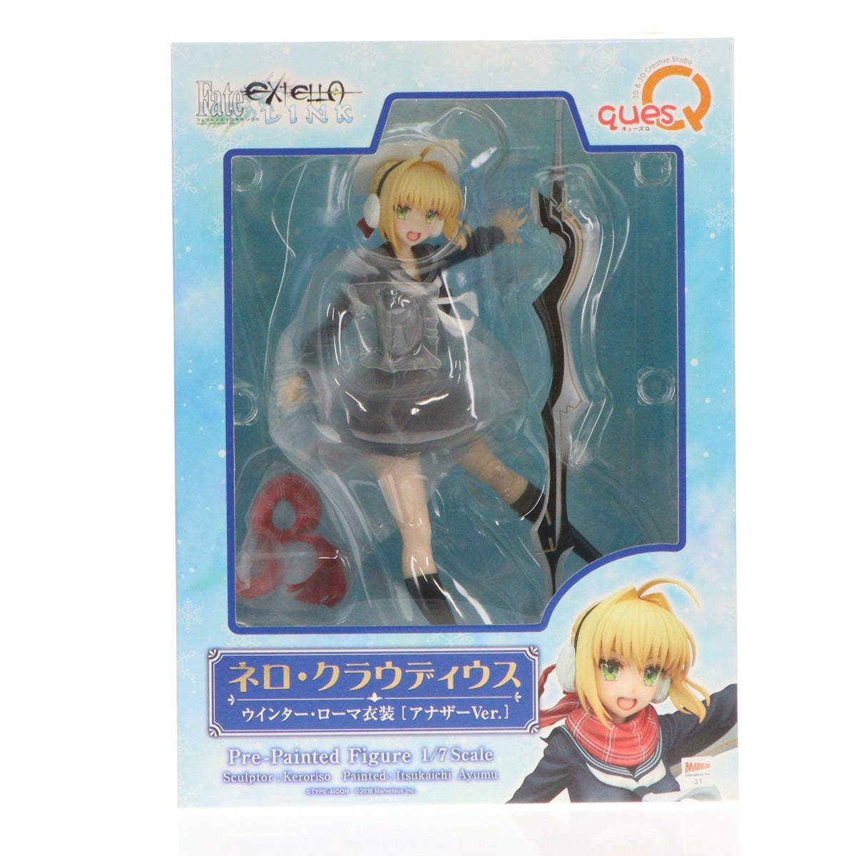 【中古即納】[FIG] ネロ・クラウディウス ウインター・ローマ衣装 アナザーVer. Fate/EXTELLA LINK(フェイト/エクステラ リンク) 1/7 完成品 フィギュア キューズQ(20211225)