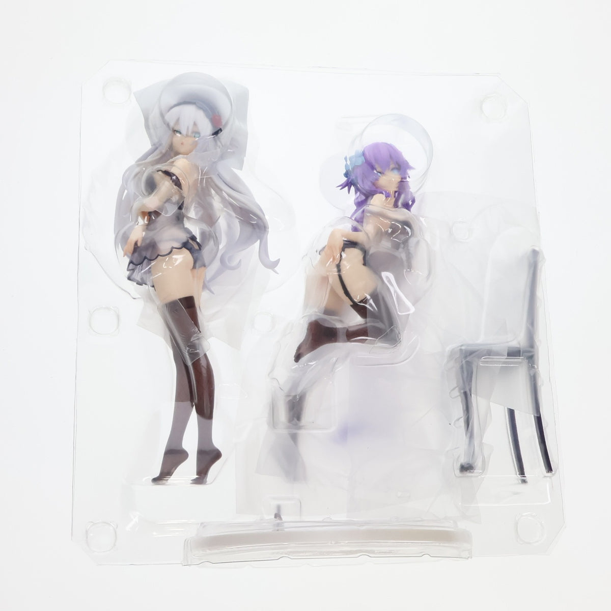 【中古即納】[FIG] パープルハート&ブラックハート ベビードールver. 超次元ゲイム ネプテューヌ 完成品 フィギュア フレア(20230413)