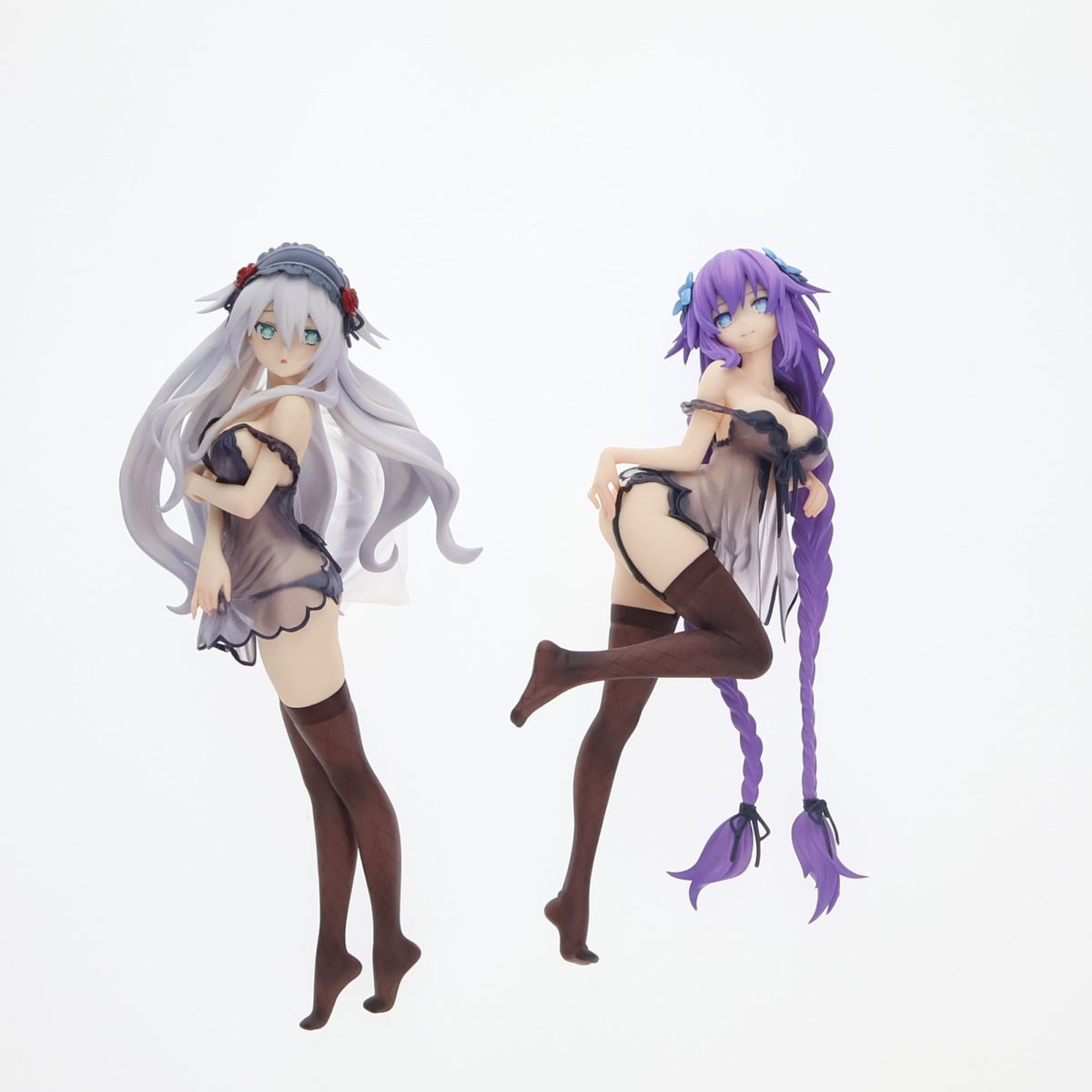 【中古即納】[FIG] パープルハート&ブラックハート ベビードールver. 超次元ゲイム ネプテューヌ 完成品 フィギュア フレア(20230413)