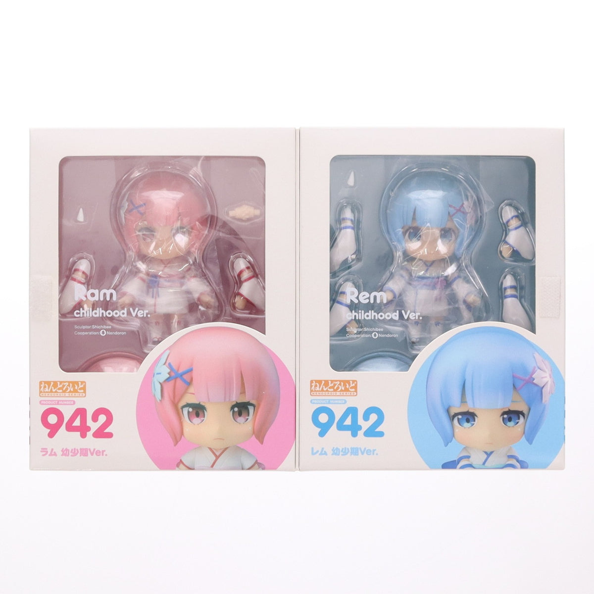 【中古即納】[FIG] ねんどろいど 942 ラム&レム 幼少期Ver. Re:ゼロから始める異世界生活 完成品 可動フィギュア ワンフェス2018夏&GOODSMILE ONLINE SHOP限定 グッドスマイルカンパニー(20180729)