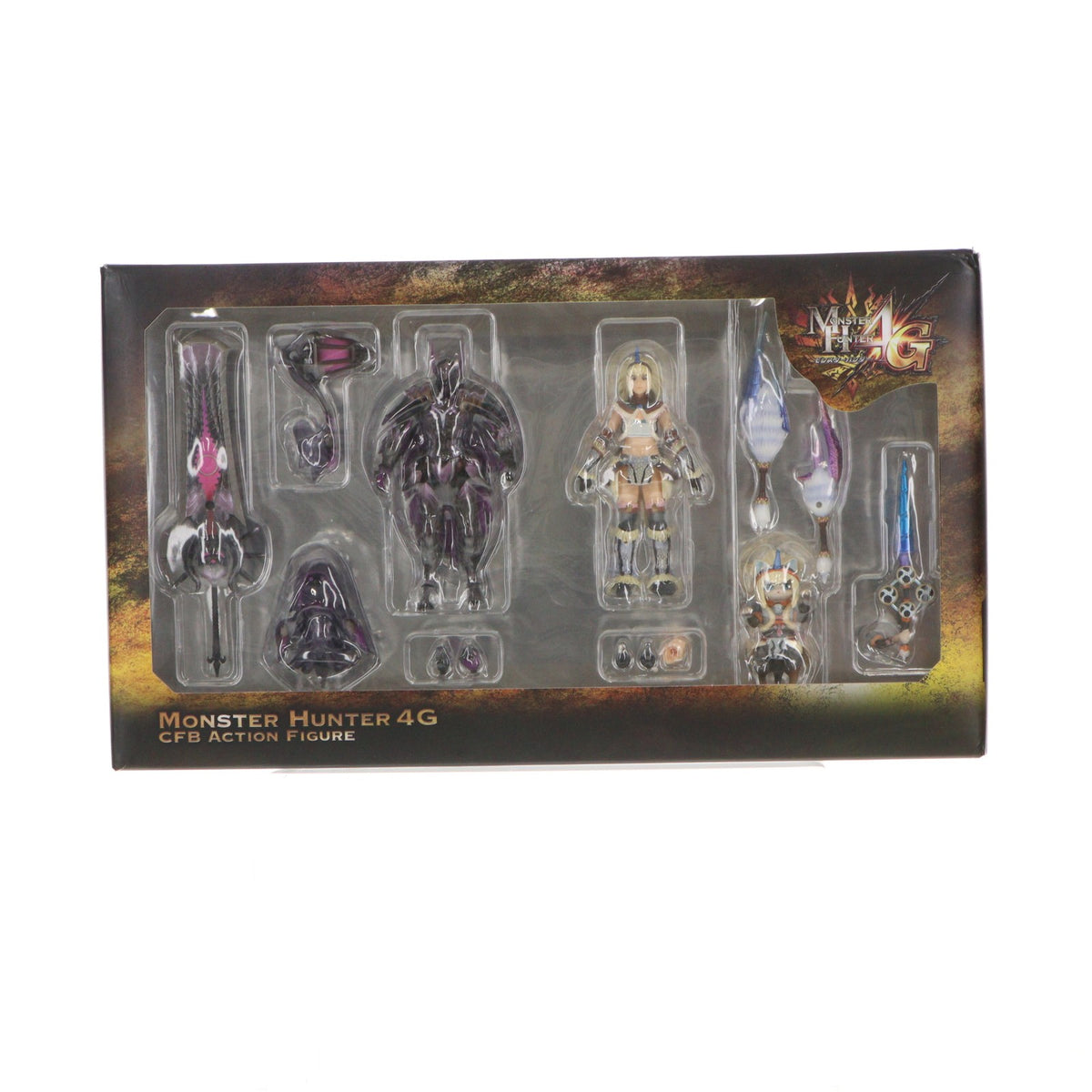【中古即納】[FIG] イーカプコン限定 カプコンフィギュアビルダー フル可動CFBアクションモデル 4体セット モンスターハンター4G 完成品 可動フィギュア カプコン(20141011)