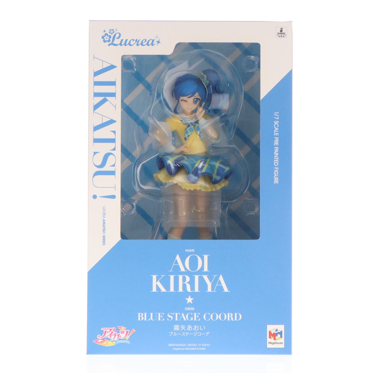 【中古即納】[FIG] プレミアムバンダイ&メガトレショップ限定特典付属 Lucrea(ルクリア) 霧矢あおい(きりやあおい) ブルーステージコーデ アイカツ! 1/7 完成品 フィギュア メガハウス(20200430)