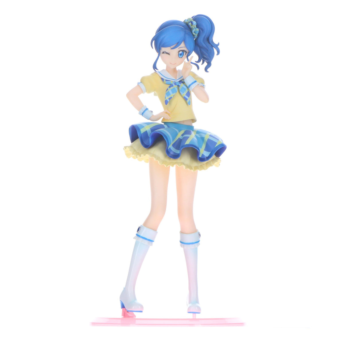 【中古即納】[FIG] プレミアムバンダイ&メガトレショップ限定特典付属 Lucrea(ルクリア) 霧矢あおい(きりやあおい) ブルーステージコーデ アイカツ! 1/7 完成品 フィギュア メガハウス(20200430)