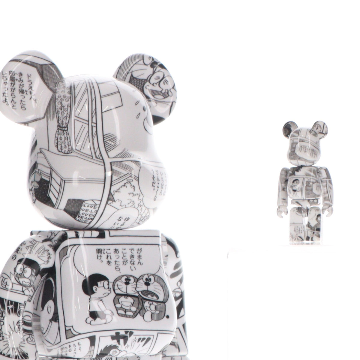 【中古即納】[FIG] BE@RBRICK(ベアブリック) ドラえもん コミック Ver. 100%&400% 2体セット 完成品 可動フィギュア メディコム・トイ(20220326)