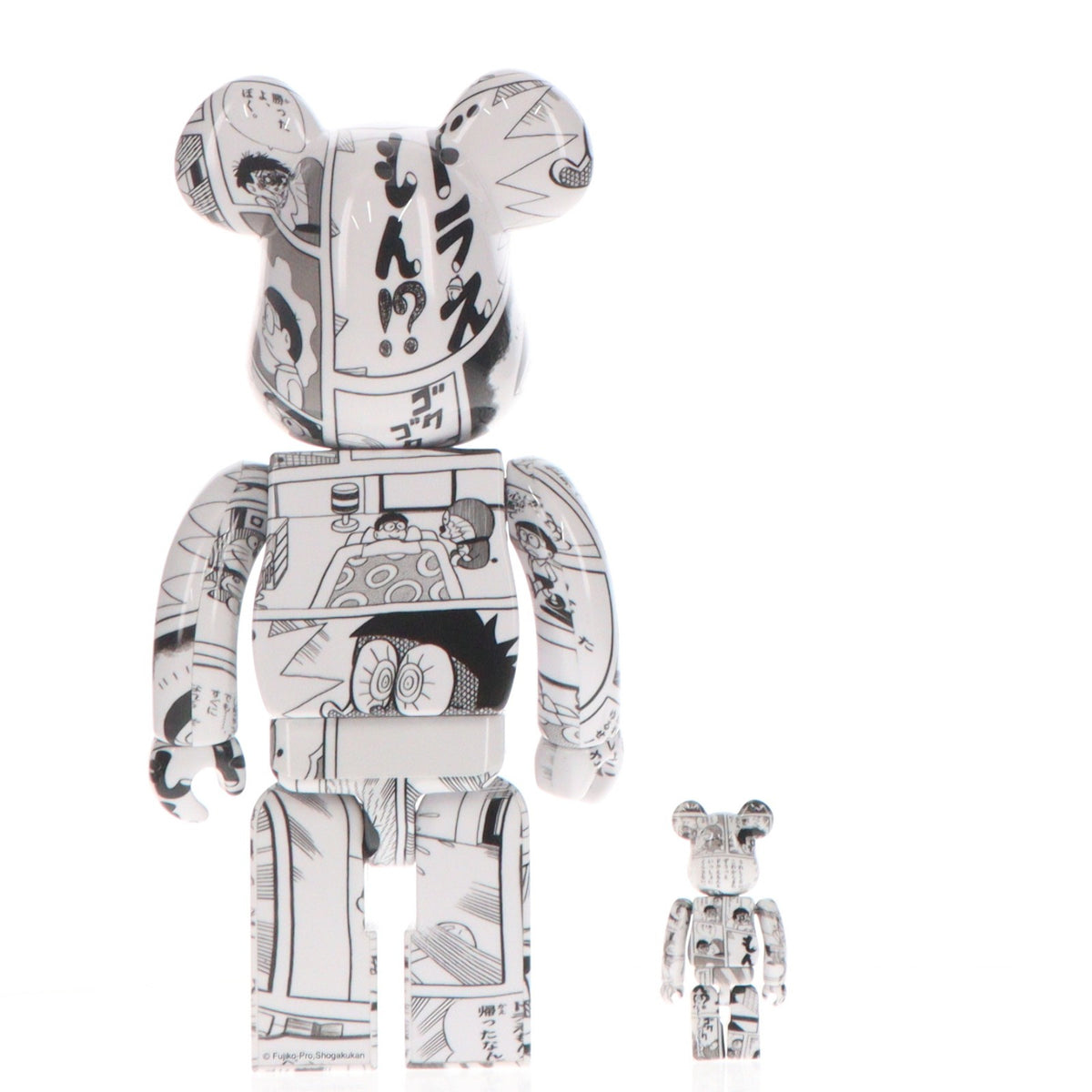 【中古即納】[FIG] BE@RBRICK(ベアブリック) ドラえもん コミック Ver. 100%&400% 2体セット 完成品 可動フィギュア メディコム・トイ(20220326)