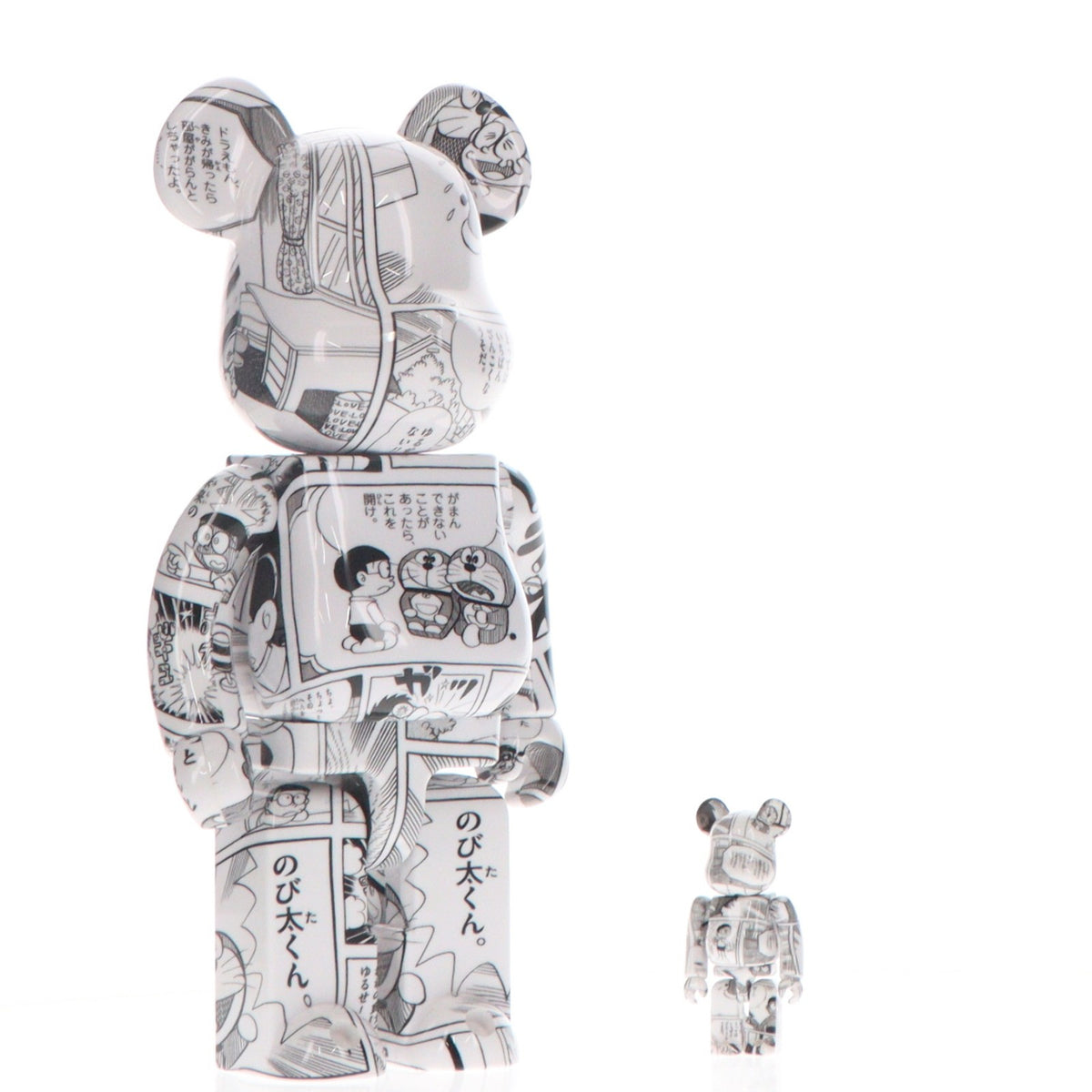 【中古即納】[FIG] BE@RBRICK(ベアブリック) ドラえもん コミック Ver. 100%&400% 2体セット 完成品 可動フィギュア メディコム・トイ(20220326)