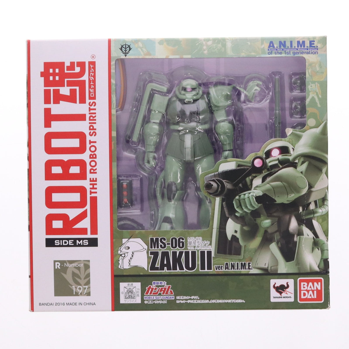 【中古即納】[FIG] ROBOT魂(SIDE MS) MS-06 量産型ザク ver. A.N.I.M.E. 機動戦士ガンダム 完成品 可動フィギュア バンダイ(20160520)