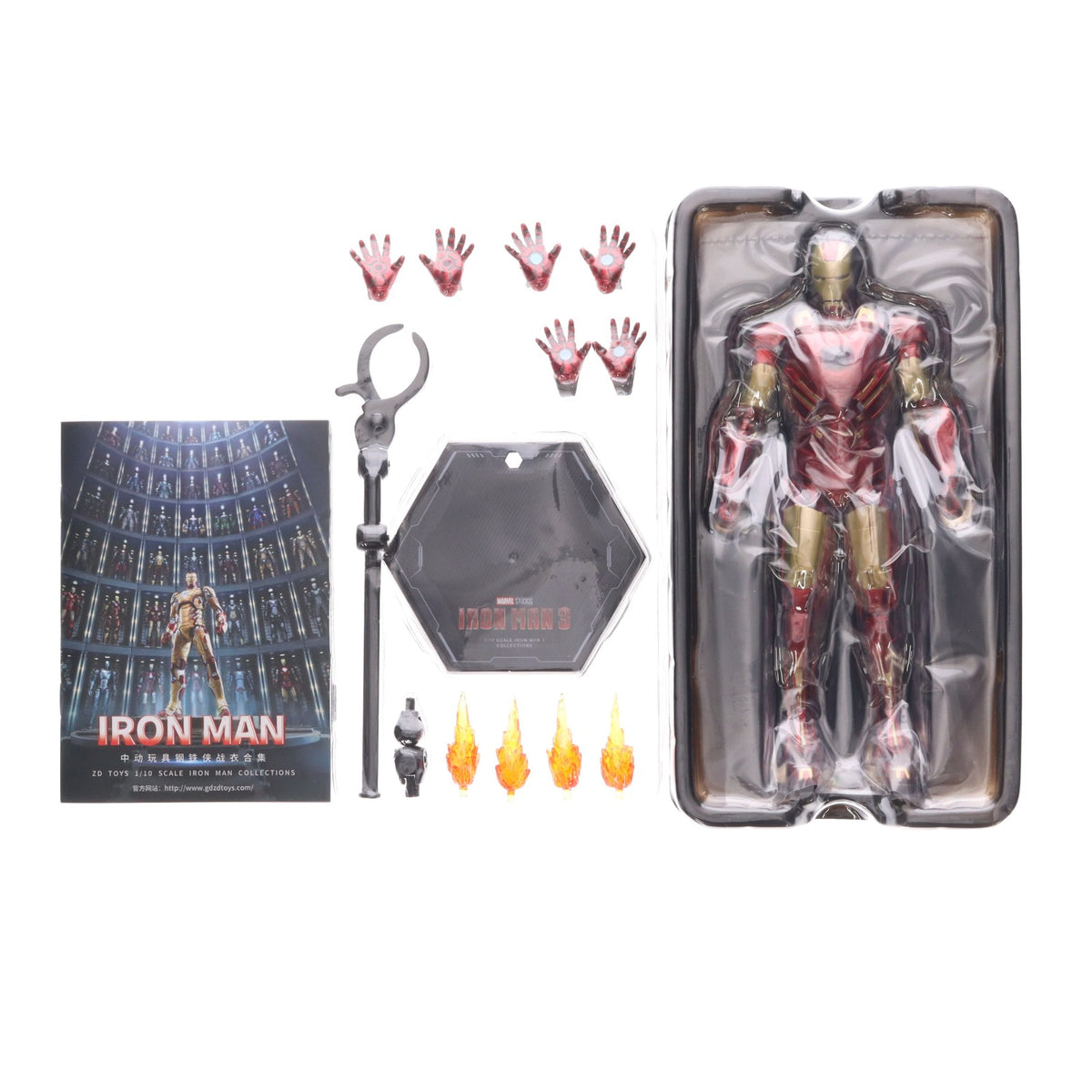 【中古即納】[FIG] Infinity Action Xシリーズ アイアンマン MK8 アイアンマン3 完成品 可動フィギュア ZD Toys(Zhong Dong Toys)(20260919)