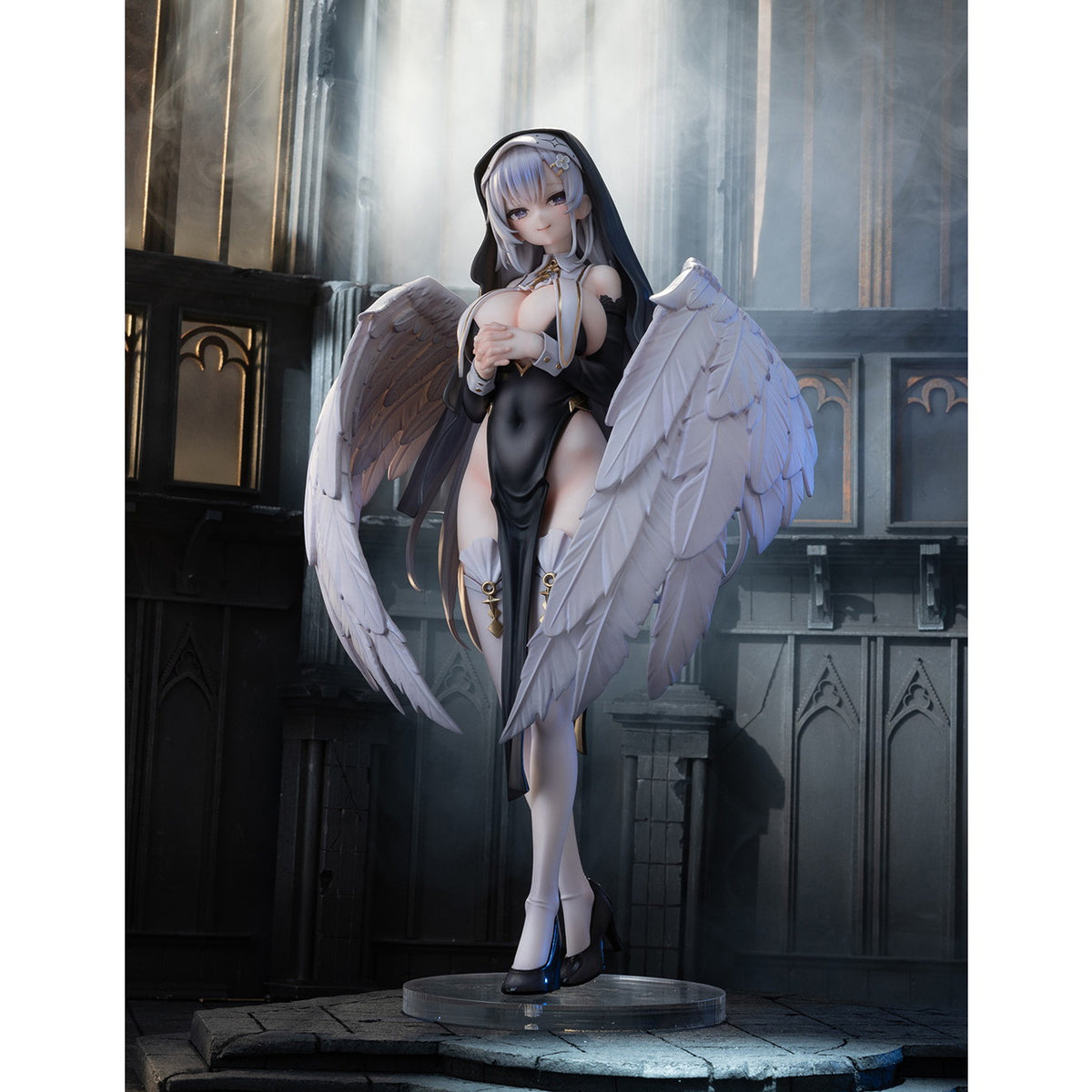 【中古即納】[FIG] 差し替え用表情パーツ付属 天使修道女 聖羽 通常版 1/6 完成品 フィギュア KAWA DESIGN(20260430)