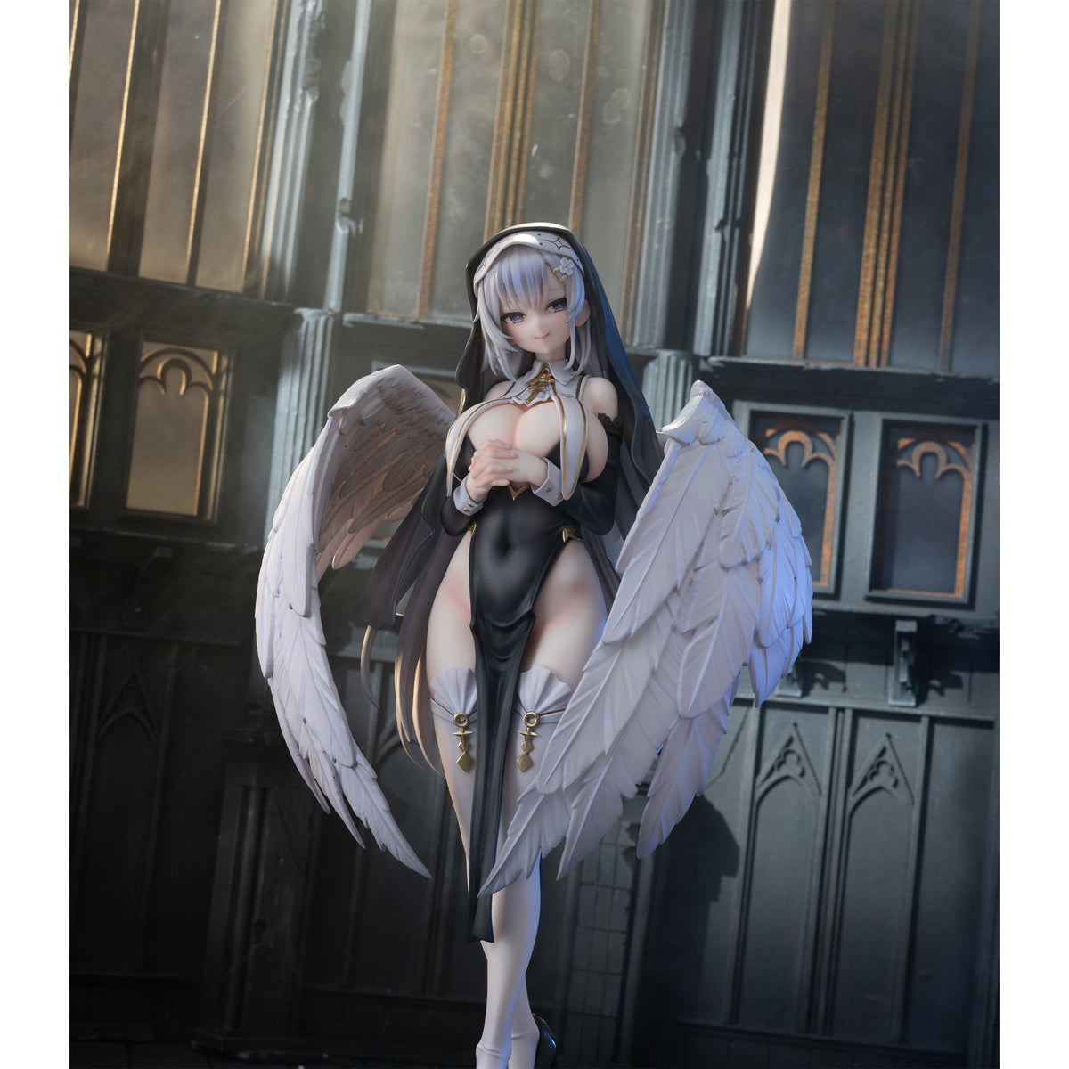 【中古即納】[FIG] 差し替え用表情パーツ付属 天使修道女 聖羽 通常版 1/6 完成品 フィギュア KAWA DESIGN(20260430)