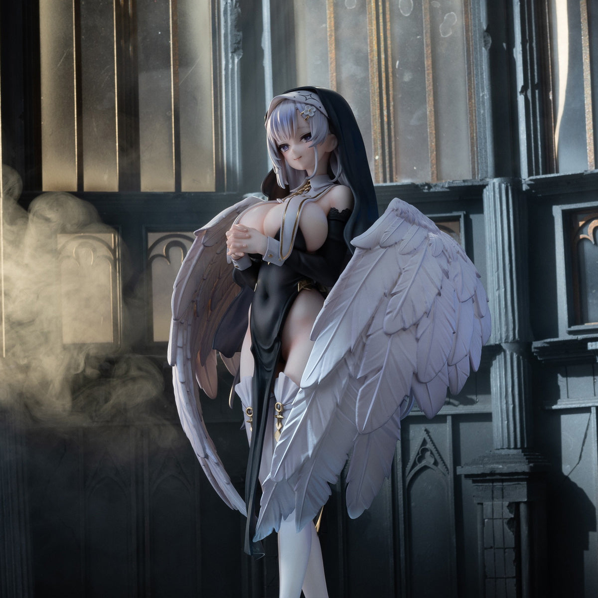 【中古即納】[FIG] 差し替え用表情パーツ付属 天使修道女 聖羽 通常版 1/6 完成品 フィギュア KAWA DESIGN(20260430)