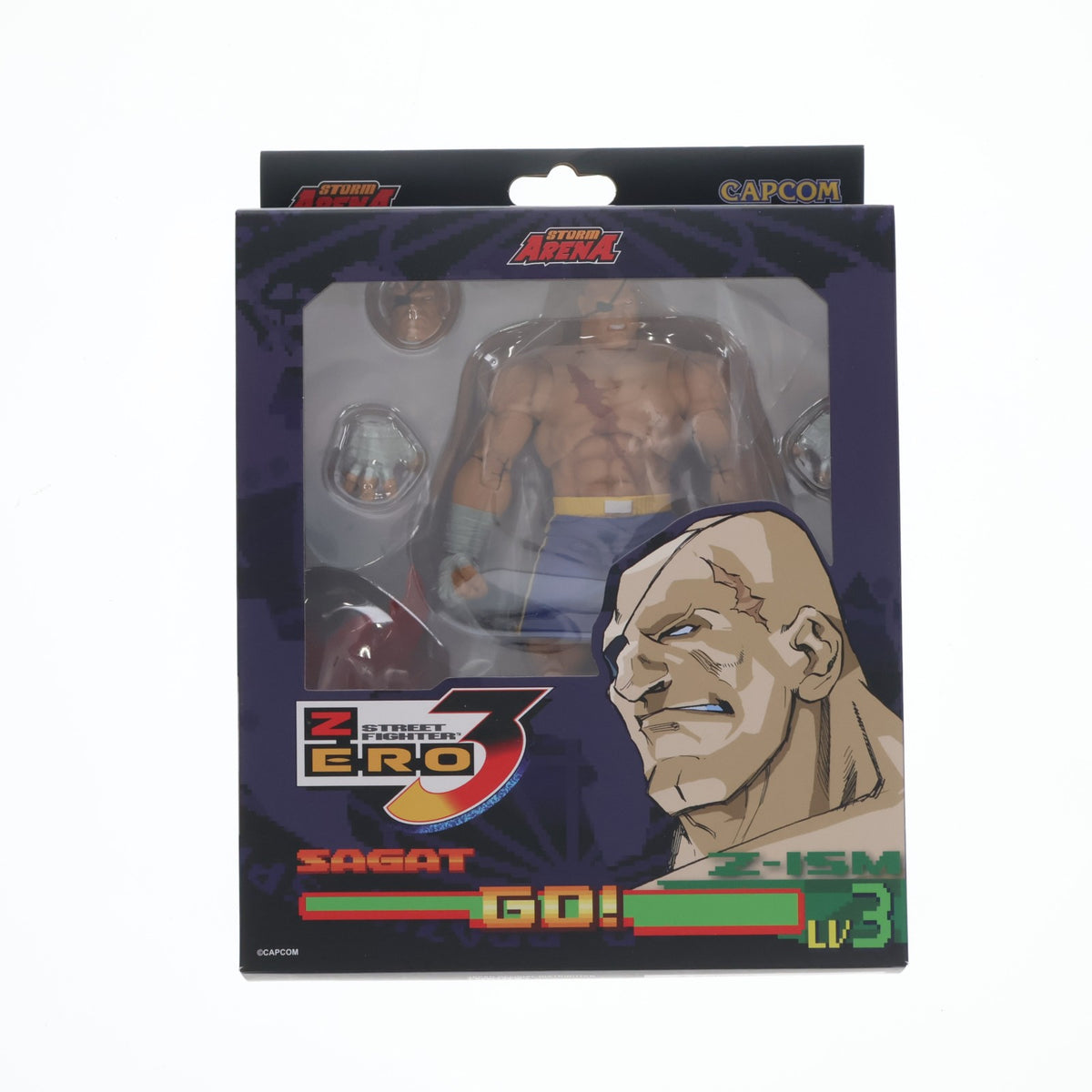 【中古即納】[FIG] Storm Arena(ストームアリーナ) サガット ストリートファイターZERO3 1/12 完成品 アクションフィギュア(SFSA03) ストームコレクティブルズ(20251231)