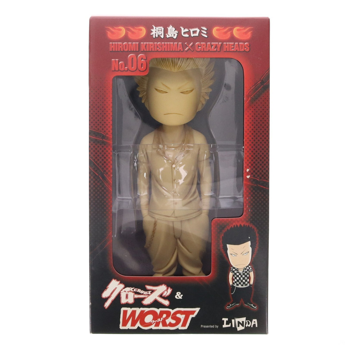 【中古即納】[FIG] CRAZY HEADS No.6 桐島ヒロミ(きりしまひろみ) 象牙版 クローズ&WORST 完成品 フィギュア ダイブ(20071130)