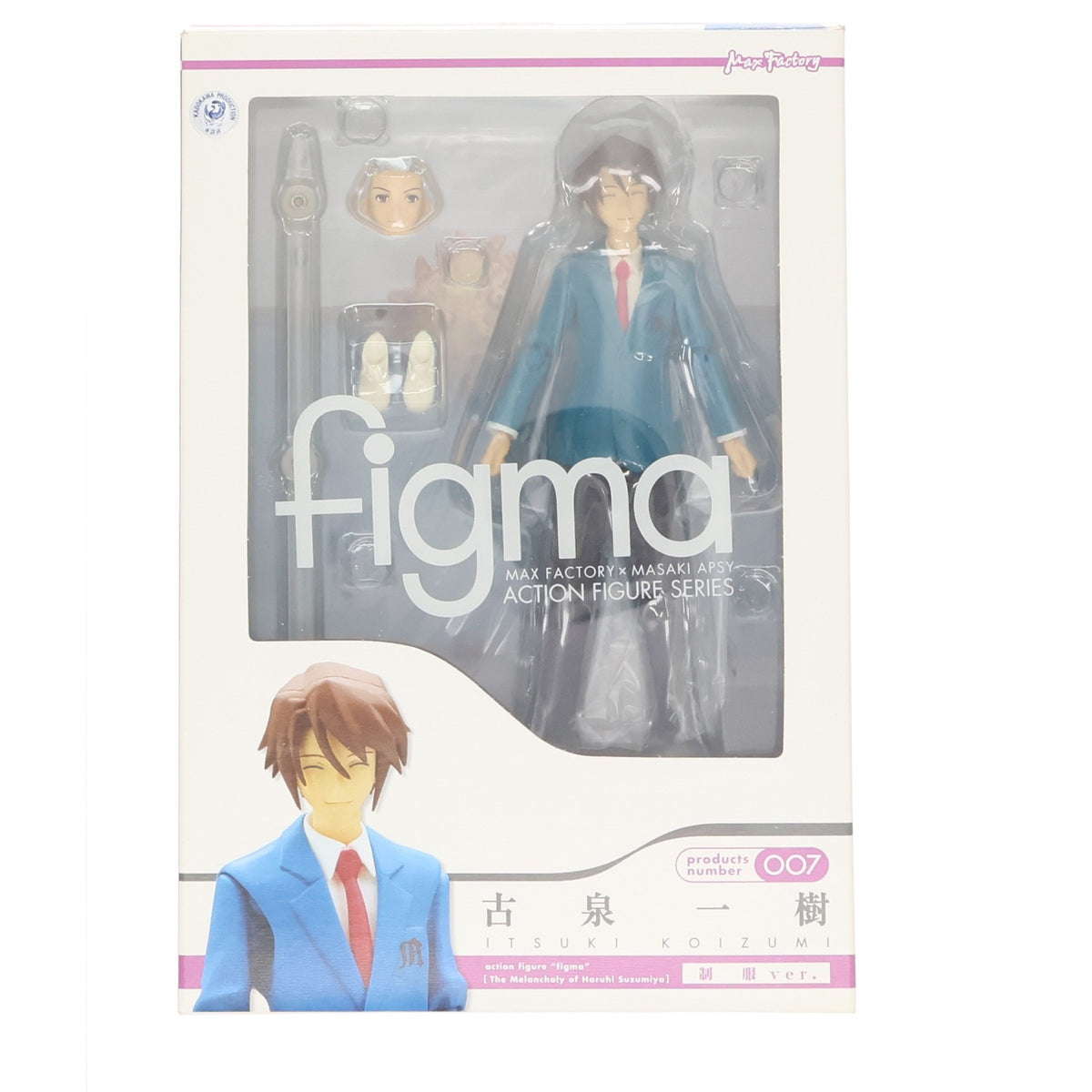 【中古即納】[FIG] figma(フィグマ) 007 古泉一樹(こいずみいつき) 制服ver. 涼宮ハルヒの憂鬱 完成品 可動フィギュア マックスファクトリー(20080627)