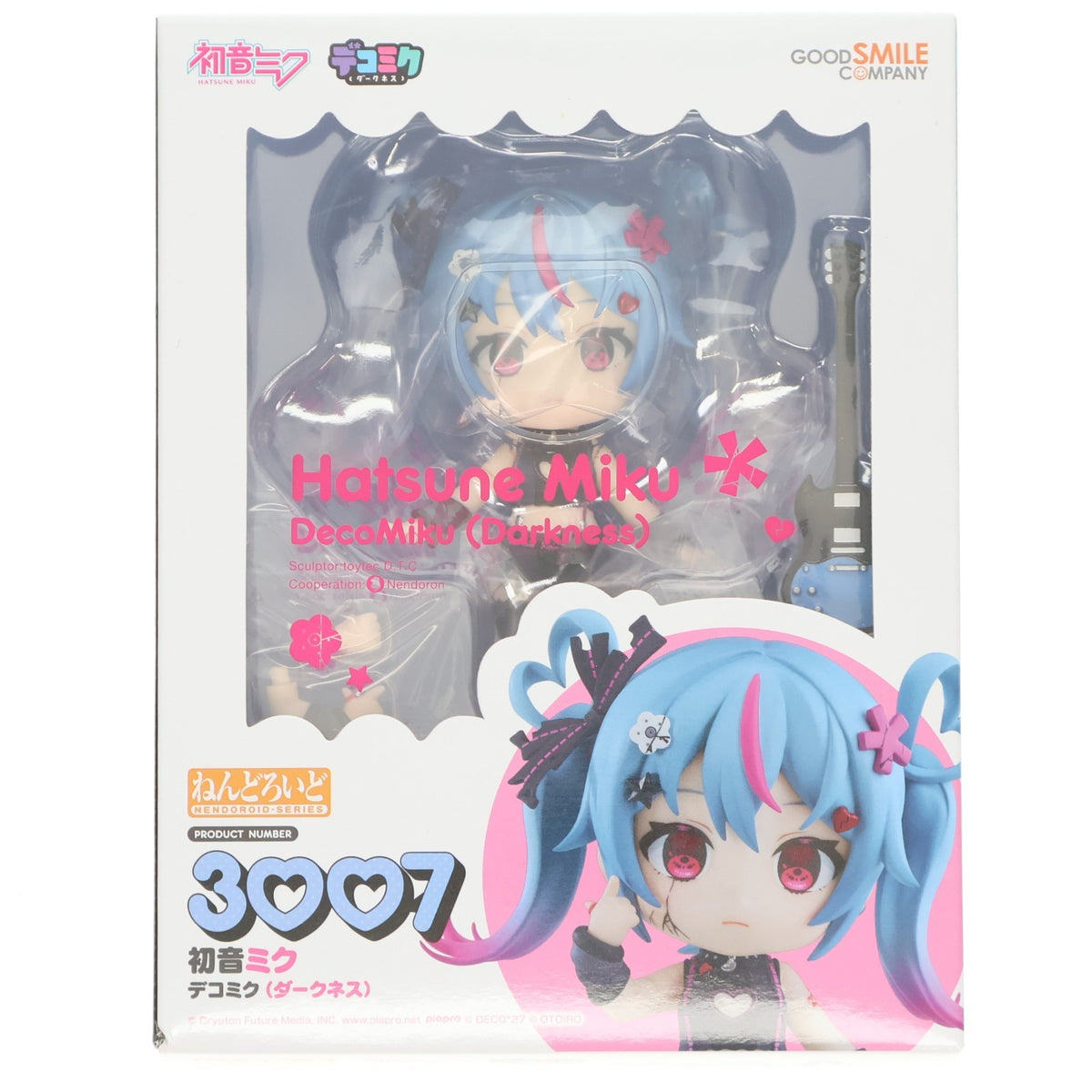 【中古即納】[FIG] グッドスマイルカンパニー公式ショップ特典付属 ねんどろいど 3007 初音ミク デコミク(ダークネス) キャラクター・ボーカル・シリーズ01 初音ミク 完成品 可動フィギュア グッドスマイルカンパニー(2026年8月)