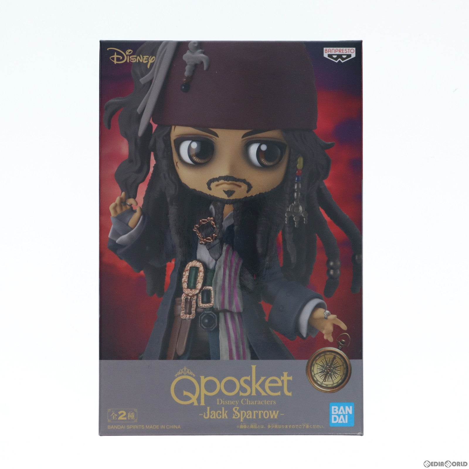 【中古即納】[FIG] ジャック・スパロウ(B 衣装暗い) Q posket Disney Characters -Jack Sparrow- パイレーツ・オブ・カリビアン フィギュア プライズ(82291) バンプレスト(20200825)