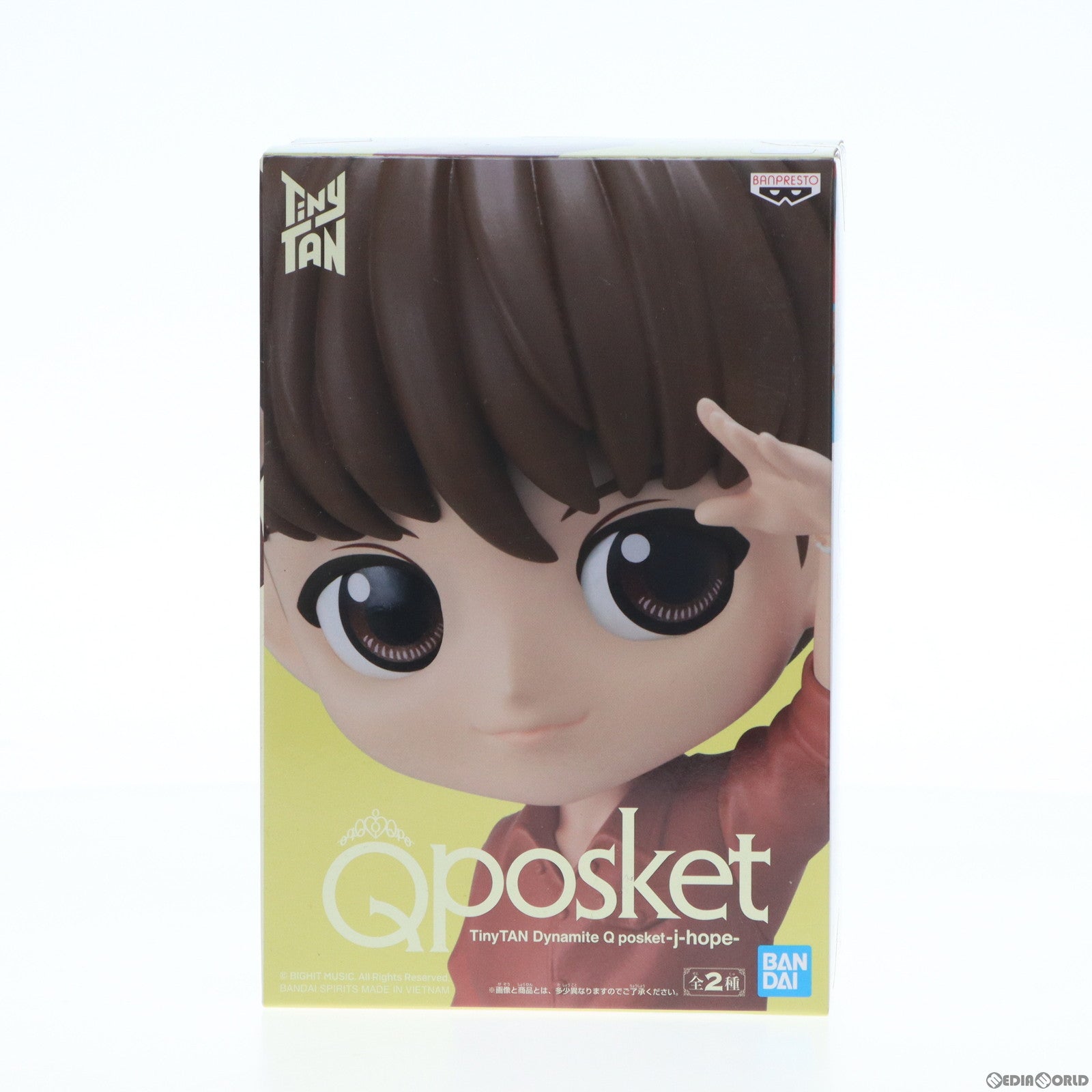 【中古即納】[FIG] ジェイホープ(BTS/防弾少年団) B(髪ブラウン) TinyTAN(タイニータン) Dynamite Q posket-j-hope- フィギュア プライズ(2598503) バンプレスト(20220920)