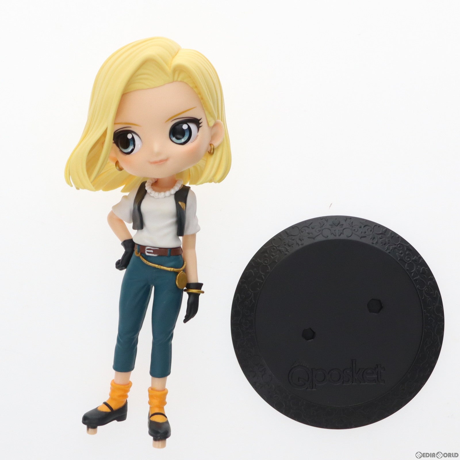 【中古即納】[FIG]人造人間18号 A(衣装濃) ドラゴンボールZ Q posket-ANDROID 18-II フィギュア プライズ(2586147) バンプレスト(20220420)