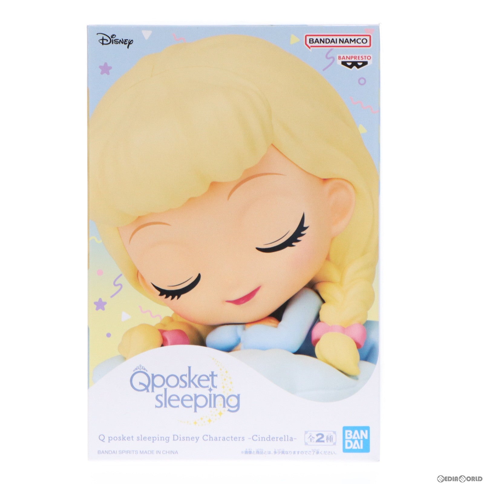 【中古即納】[FIG] シンデレラ B(クッションブルー) Q posket sleeping Disney Characters -Cinderella- フィギュア プライズ(2631215) バンプレスト(20230523)