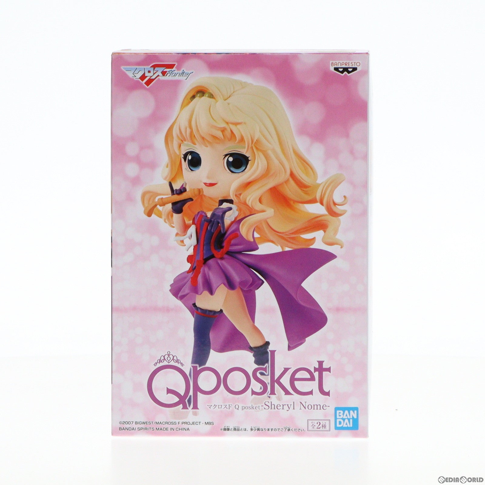 【中古即納】[FIG]シェリル・ノーム A(パープル) マクロスF(フロンティア) Q posket-Sheryl Nome- フィギュア プライズ(81878) バンプレスト(20200218)