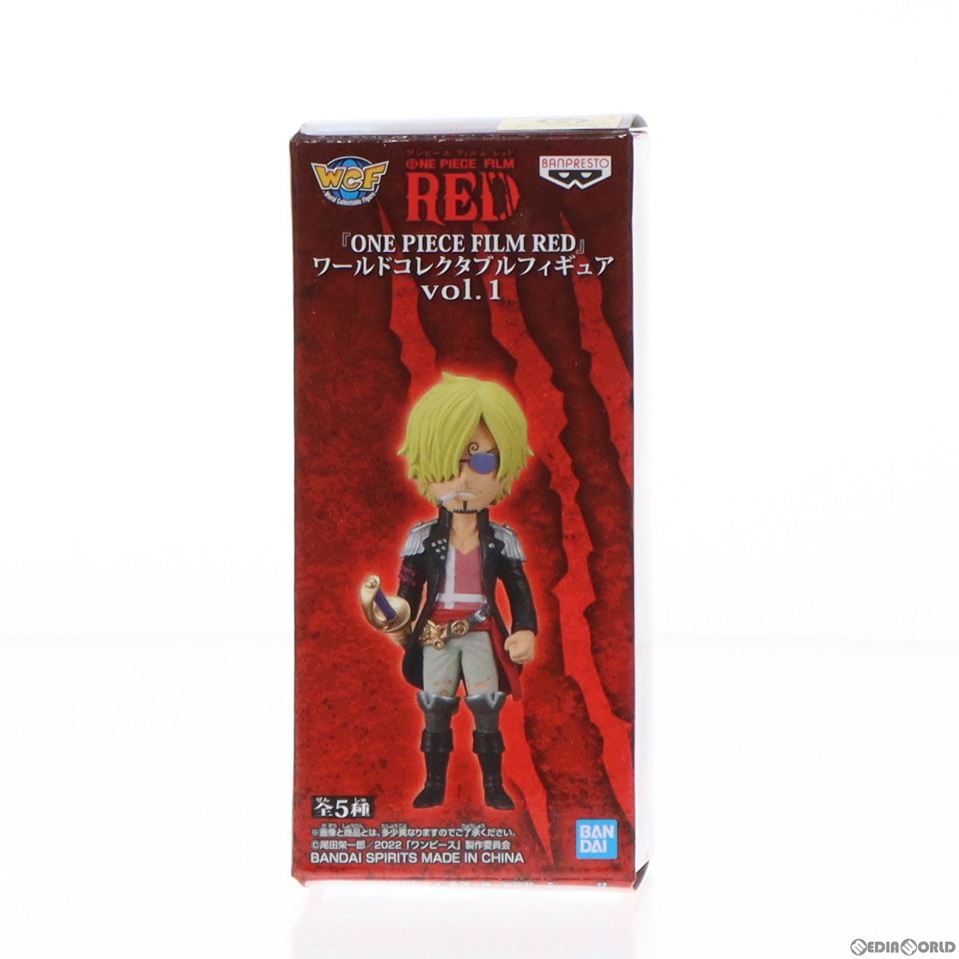 【中古即納】[FIG]サンジ ワンピース FILM RED ワールドコレクタブルフィギュアvol.1 ONE PIECE プライズ(2615903) バンプレスト(20220810)