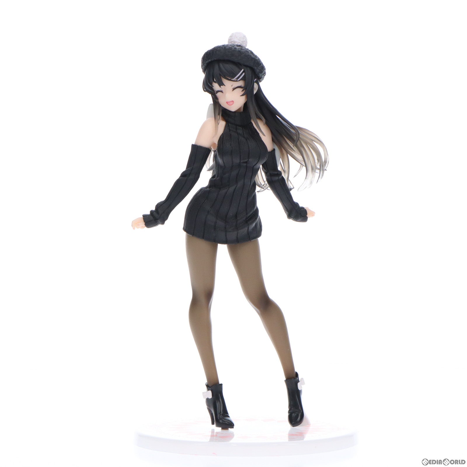 【中古即納】[FIG] タイクレ限定 桜島麻衣(さくらじままい) (笑顔) Coreful フィギュア 桜島麻衣〜描き下ろしニットワンピースver.〜 青春ブタ野郎はバニーガール先輩の夢を見ない プライズ タイトー(20210220)