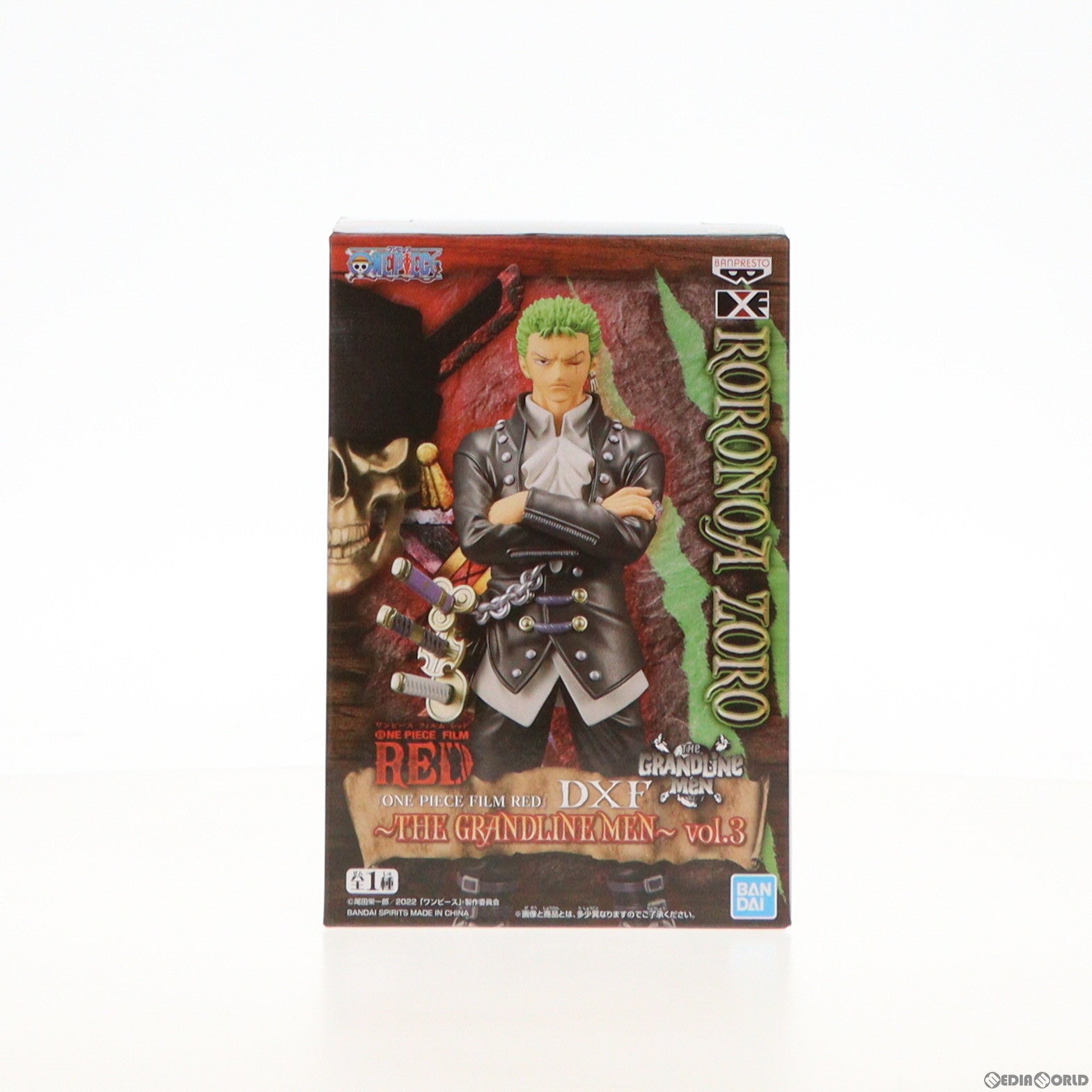 【中古即納】[FIG]ロロノア・ゾロ ワンピース FILM RED DXF〜THE GRANDLINE MEN〜vol.3 ONE PIECE フィギュア プライズ(2618314) バンプレスト(20220810)