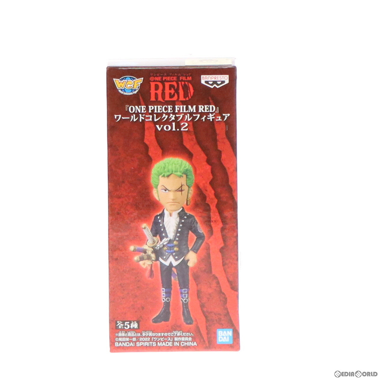 【中古即納】[FIG]ロロノア・ゾロ ワンピース FILM RED ワールドコレクタブルフィギュアvol.2 ONE PIECE プライズ(2615904) バンプレスト(20220930)