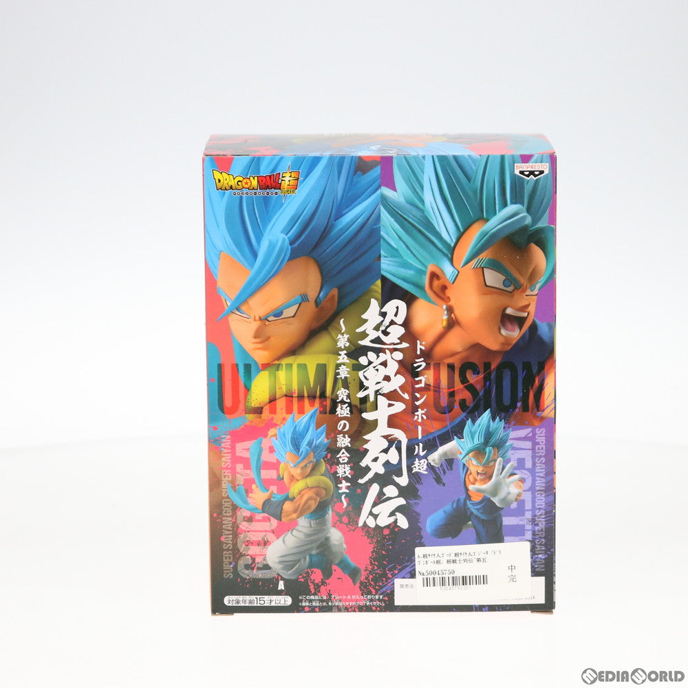 【中古即納】[FIG]A.超サイヤ人ゴッド超サイヤ人ゴジータ 超戦士列伝～第五章 究極の融合戦士～ ドラゴンボール超(スーパー) フィギュア プライズ(39855) バンプレスト(20191120)