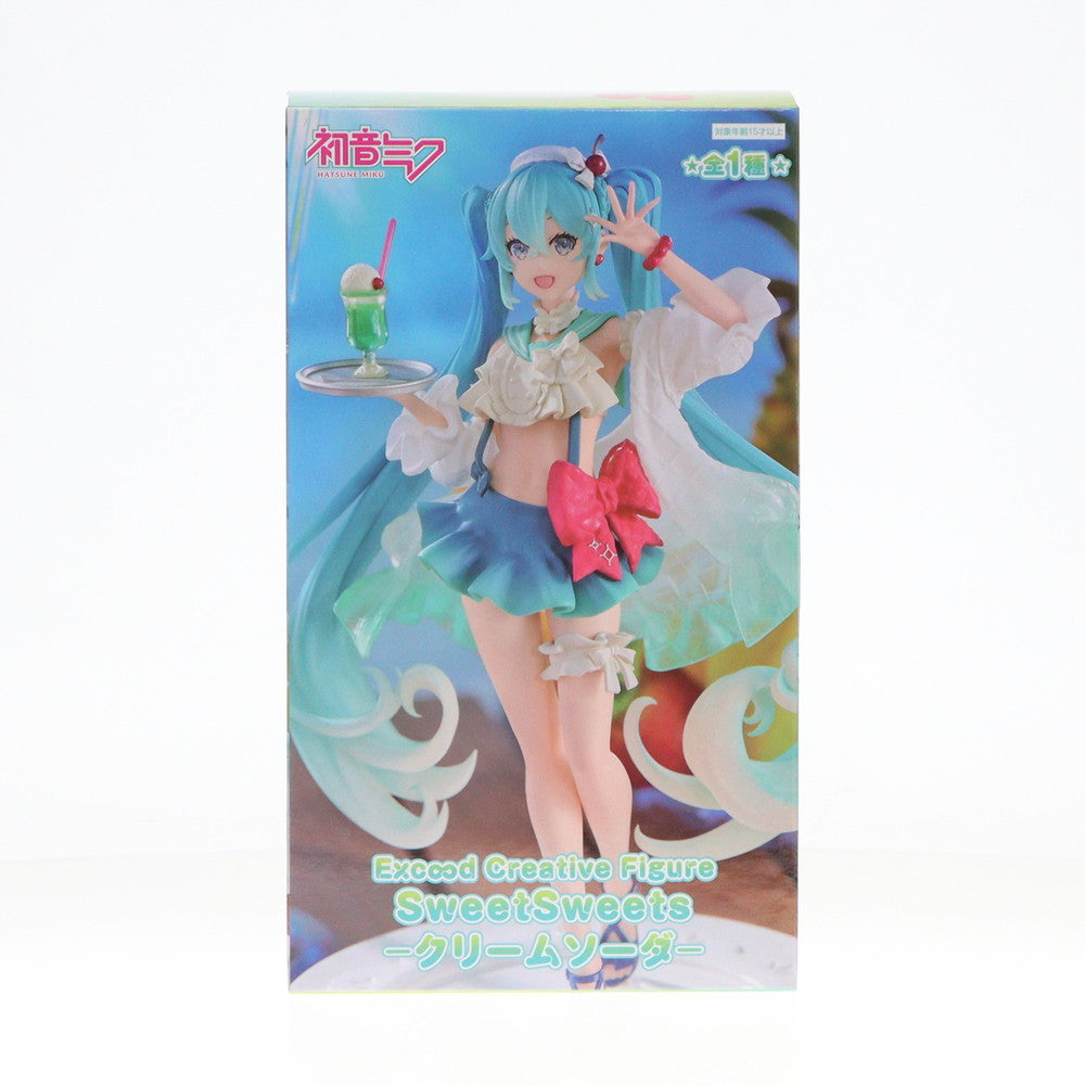 【中古即納】[FIG] 初音ミク キャラクター・ボーカル・シリーズ01 初音ミク Exc∞d Creative Figure SweetSweets-クリームソーダ- フィギュア プライズ(AMU-PRZ15610) フリュー(20230930)